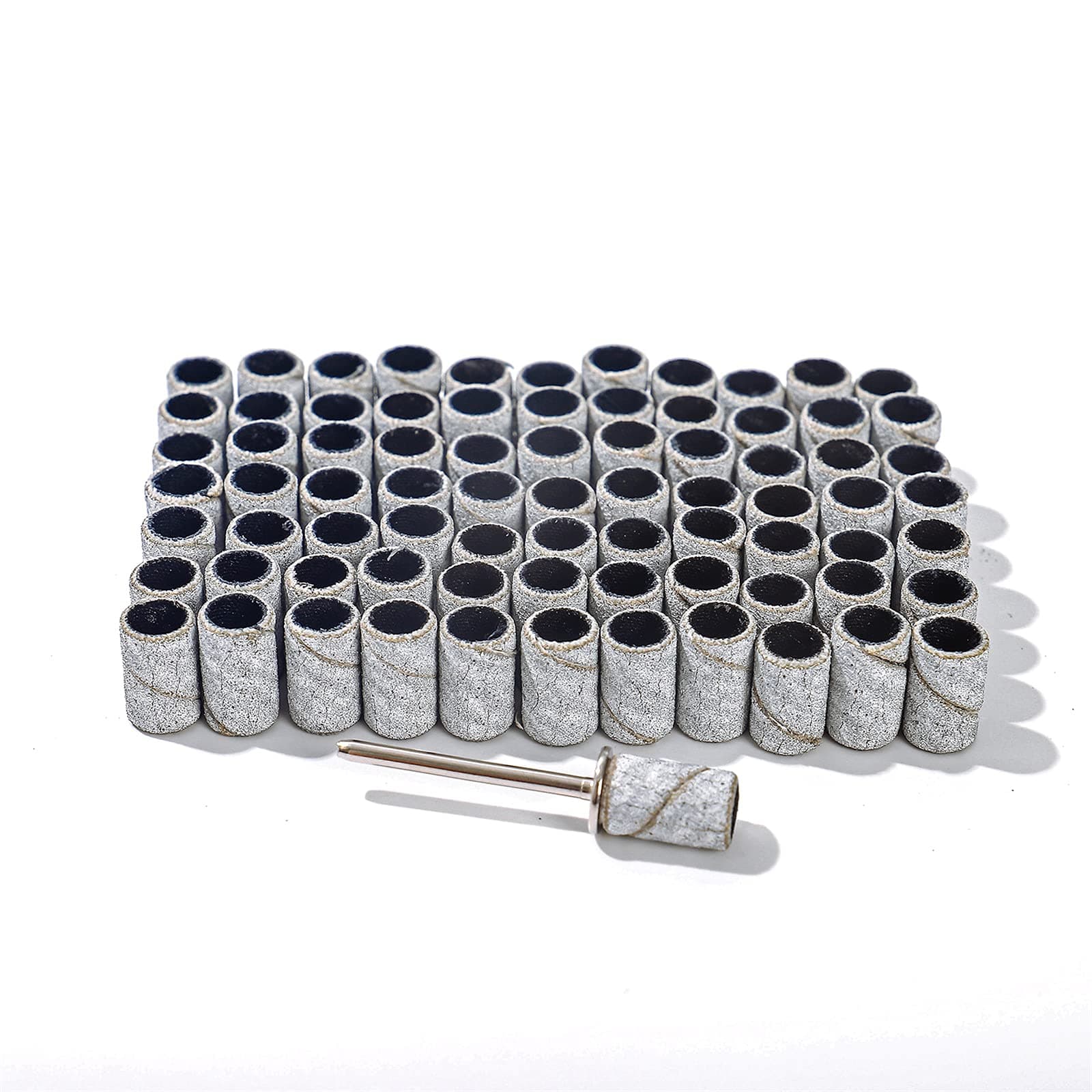 NMKL 100Pcs Zebra Sanding Band Pieces Grinding Polisher Files for Electric Nail Drill Bits Manicure Tools (240 Grit)