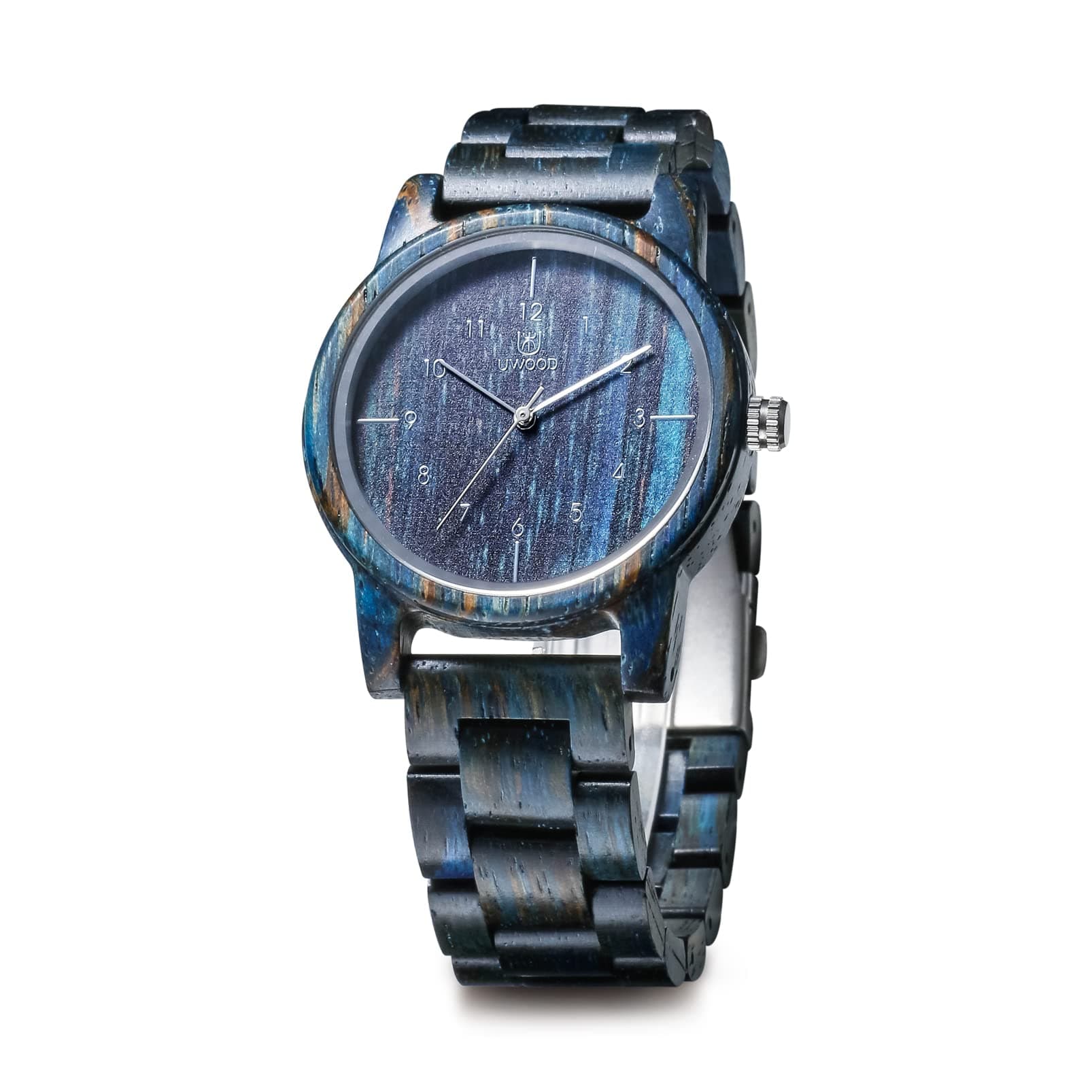 Wooden Watches Uwood Series 40 mm Unisex Natural Handmade Wood Watch with Gift Box & Band Adjustable