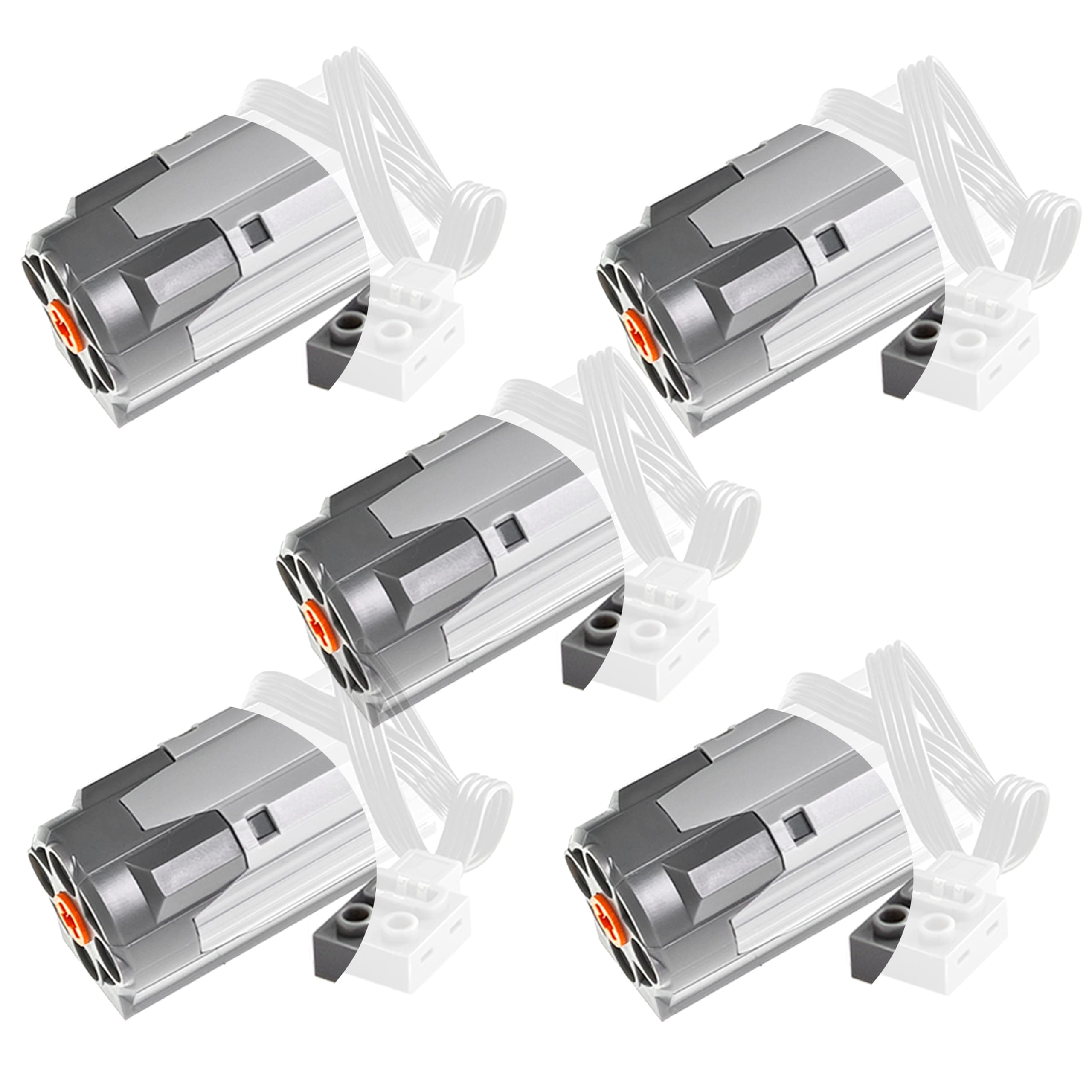 5Pcs Power-Function Technic-Parts Kit M-Motor 8883 Compatible with mainbrands Building Block.