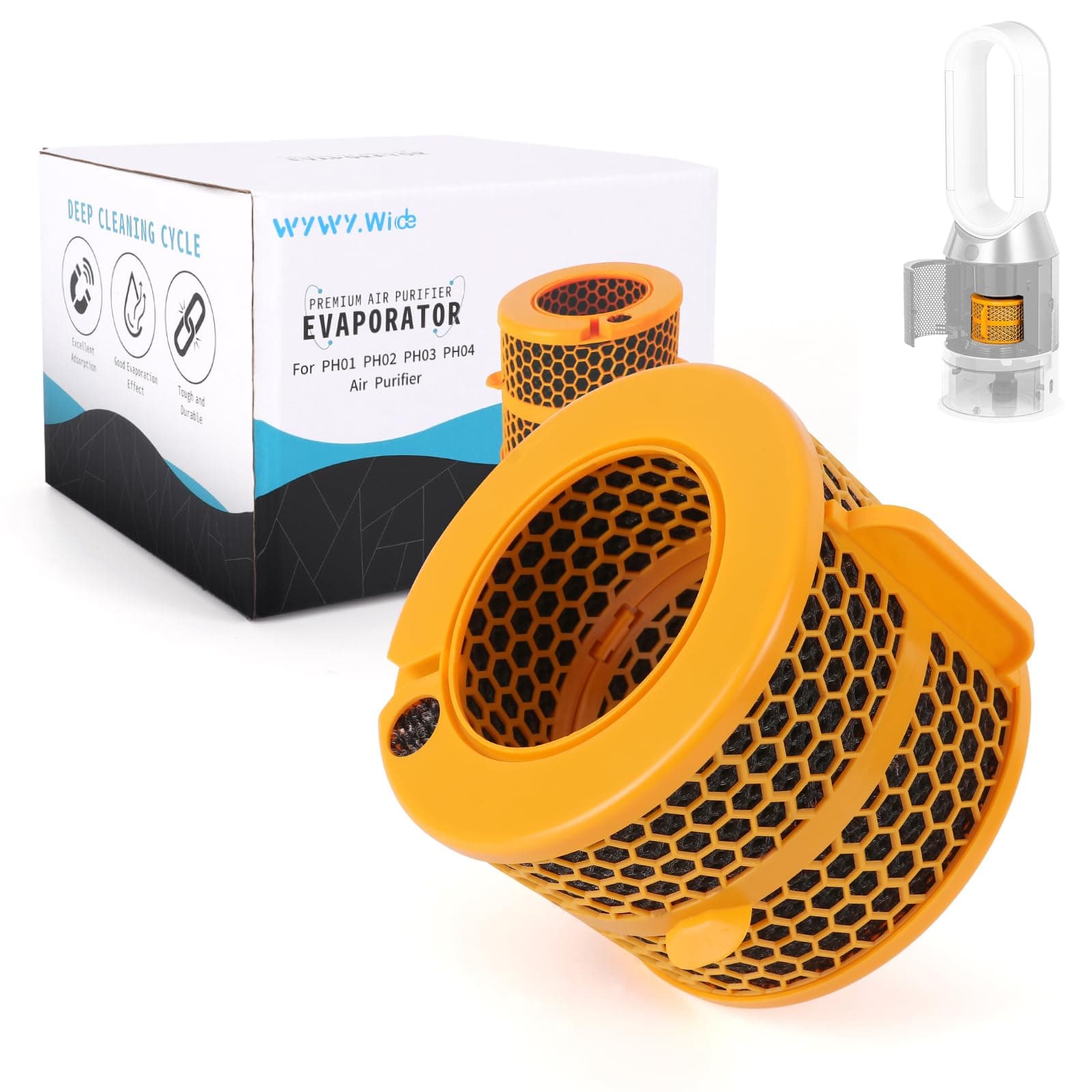 Air Purifier Carbon Fiber Evaporator Replacement for Dyson PH01 PH02 PH03 PH04 PH3A Air Purifier 970718-01 Filter Replacement Parts