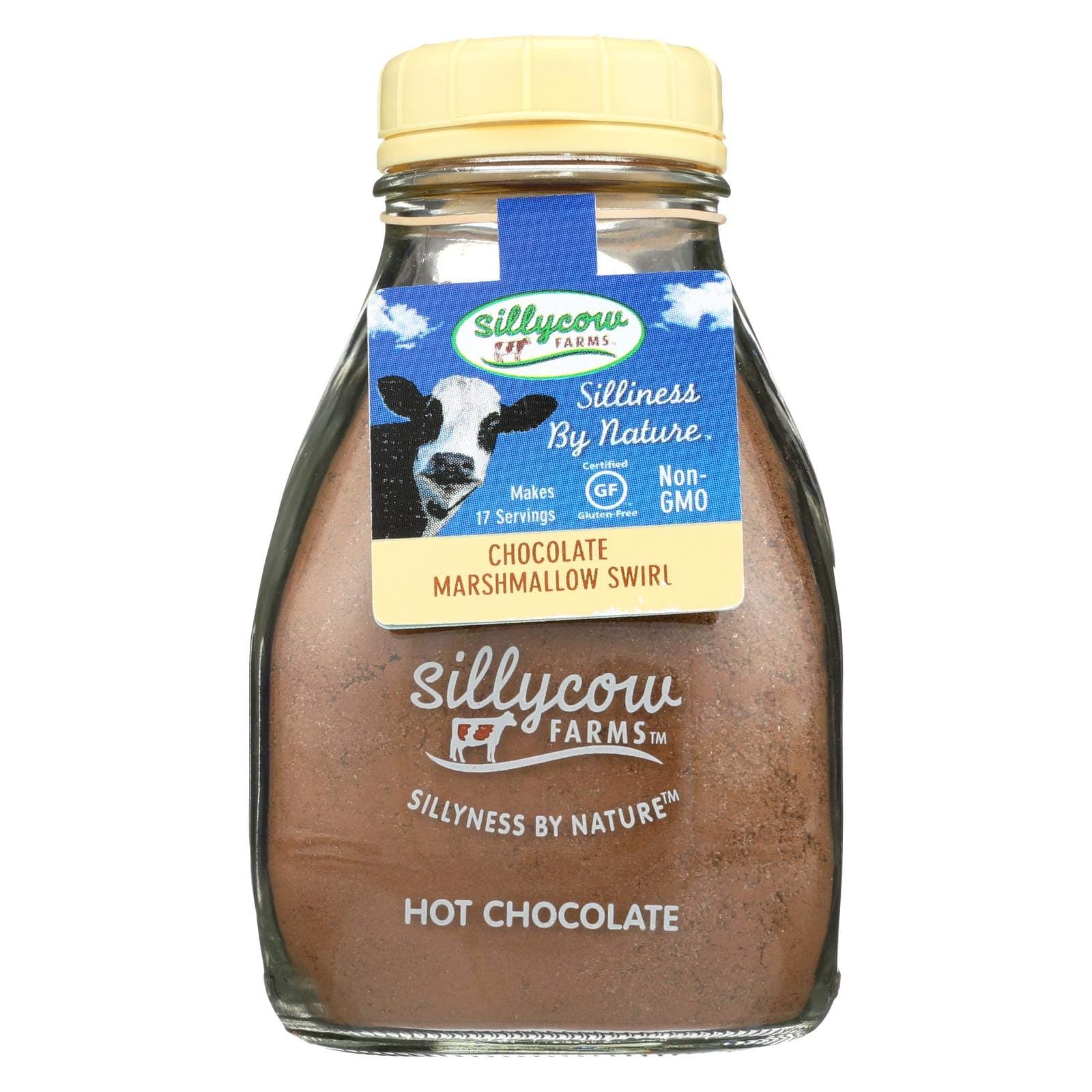 Marshmallow Swirl Hot Chocolate | Gluten-Free | Non-GMO | Hot Cocoa Mix with Dutch Processed Cocoa Powder | Made with Real Ingredients | 16.9 oz Glass Bottle (Pack of 1)
