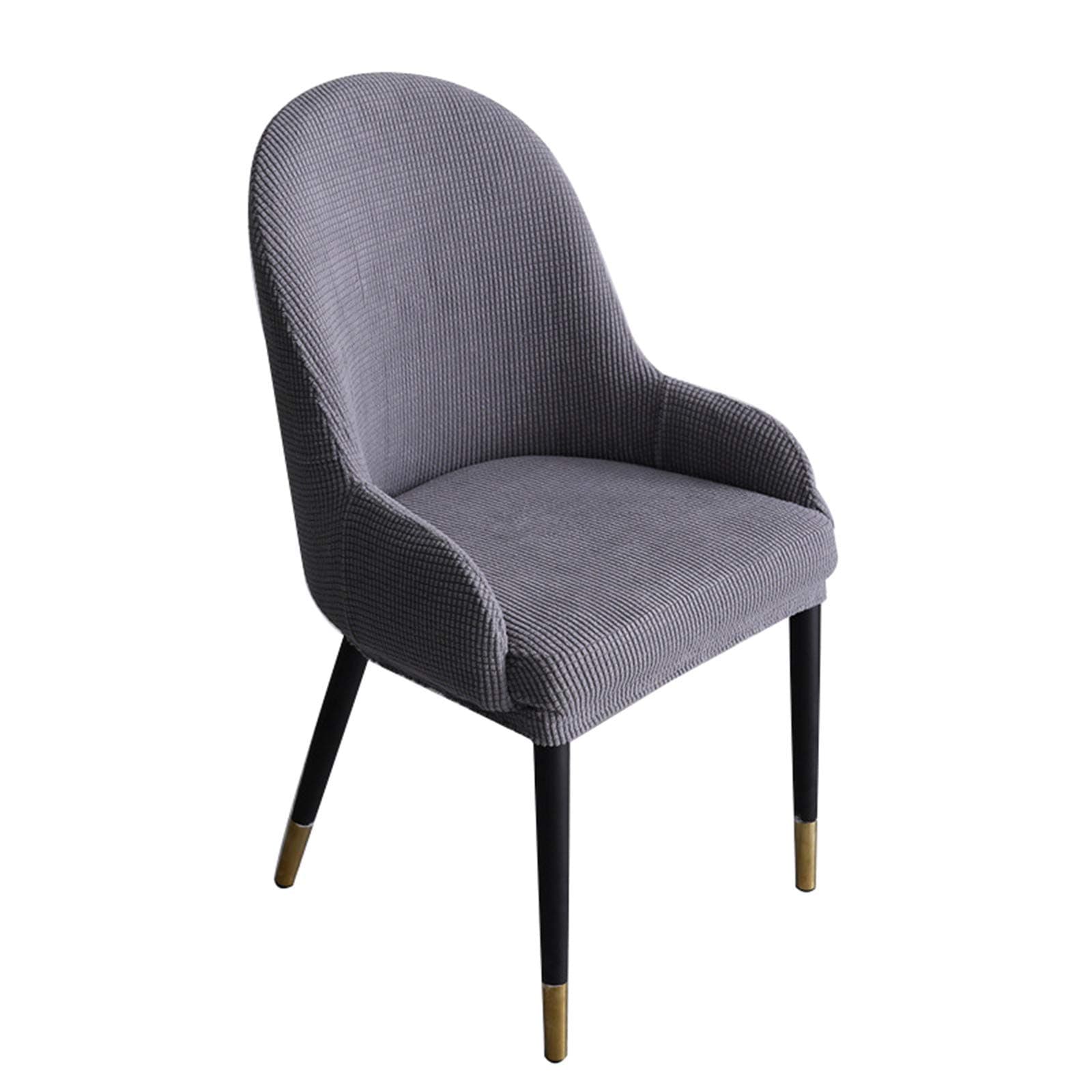 Modern Curved Special-shaped Chair Cover,for Kitchen Dining Room Modern Curved Special-Shaped Chair Cover Cover (Set of 2,Light Gray)
