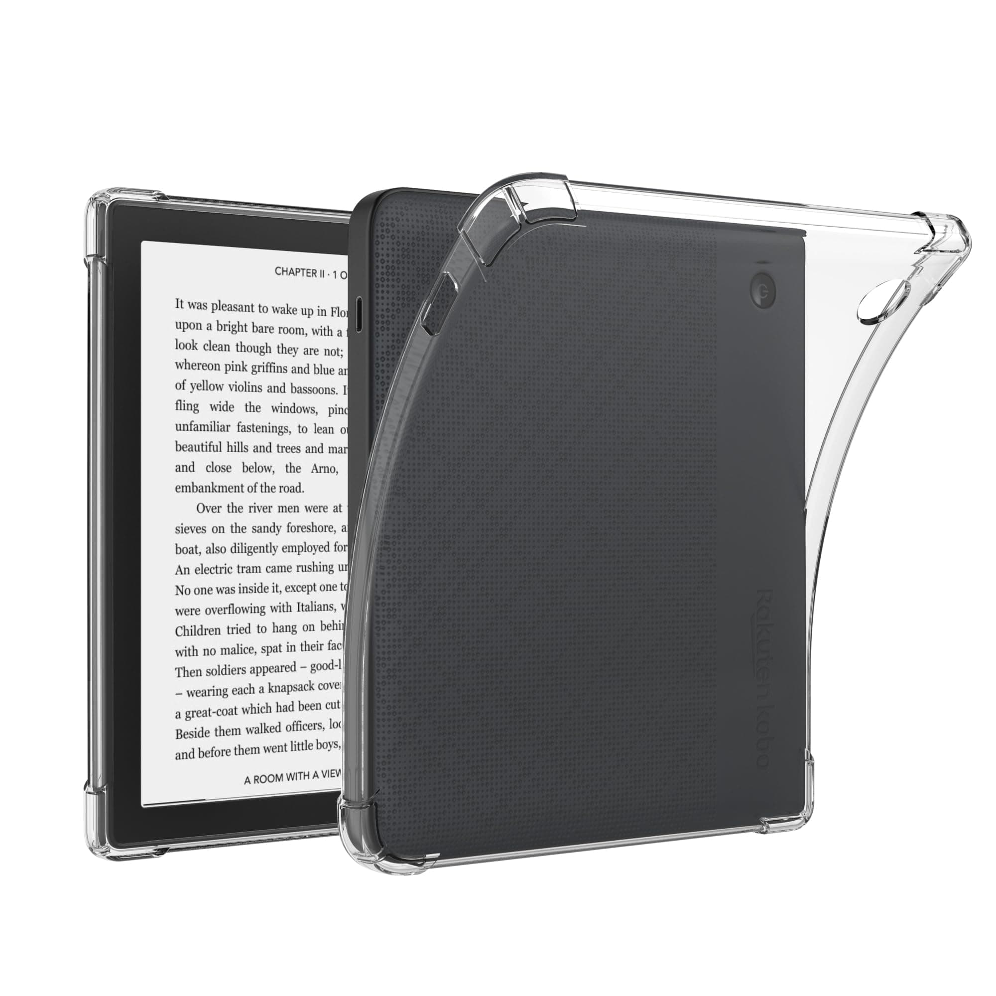 BOZHUORUI Clear Case for All-New 7" Kobo Libra Colour and Kobo Libra 2 e-Reader - Ultra-Thin Lightweight Transparent Silicone Flexible Soft Back Cover (Clear)