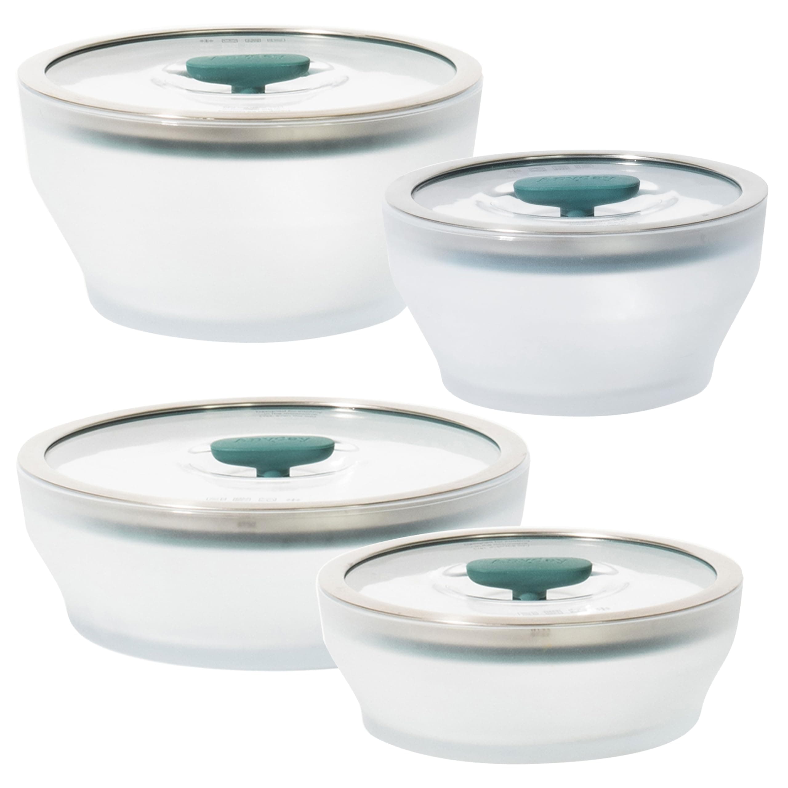 8-Pc Microwave Cookware & Glass Food Storage Set with Glass Lids | Plastic-Free Containers | Stackable Airtight Steamer with Vented Lid for Microwave-Safe Reheating & Steaming Vegetables, Rice