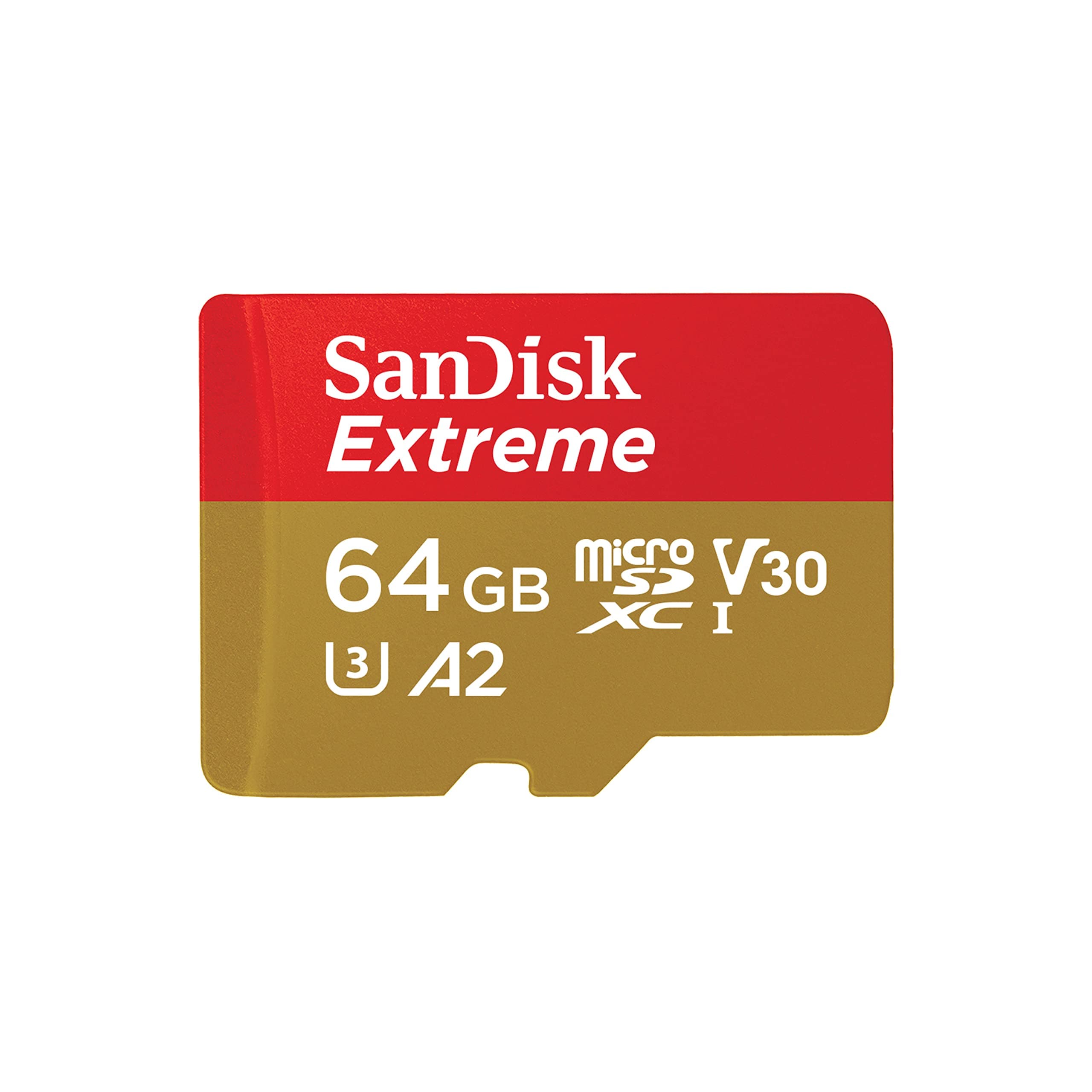 SanDisk Extreme MicroSDXC SD Card, 64GB, Black, SDSQXAH-064G-GN6MA, SanDisk Extreme microSD UHS-I Card with Adapter…