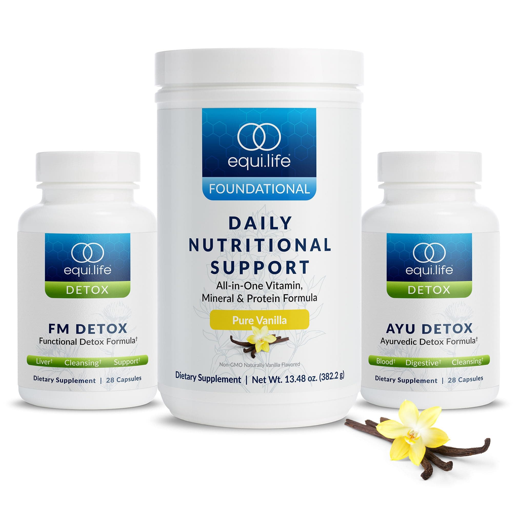 Dr. Cabral Detox, 7 Day Program with Plant Based Protein, Vitamins, Amino Acids, & Minerals to Support Full Body Balance, Meal Replacement Powder, Vegan, Gluten Free, Vanilla, 14 Servings