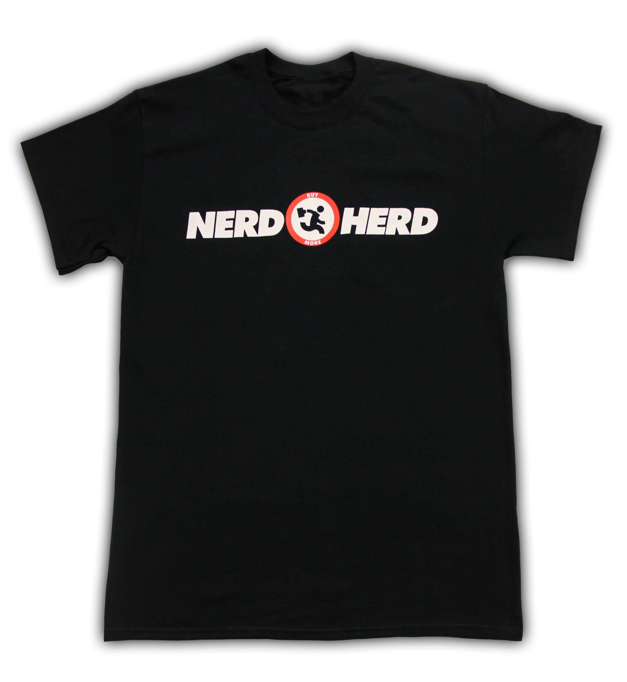 Nerd Herd Logo Black Adult T-Shirt tee