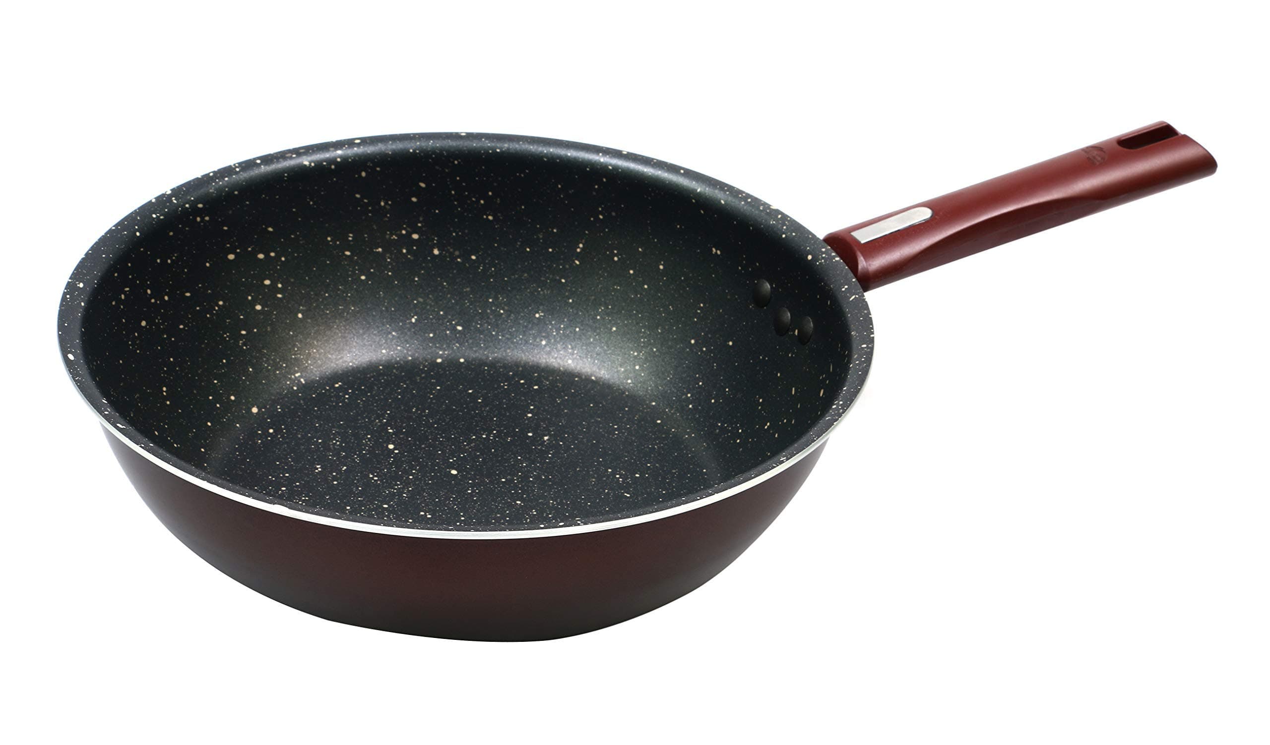 NIRLEP by Bajaj Electricals, Select J Class 4.4 L Aluminium Non Stick Induction Wok (Maroon, IJDFW28)