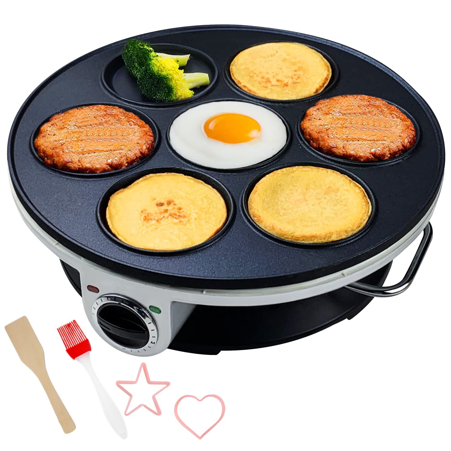 Electric Pancake Maker for Kids Mini Crepe Maker Nonstick Fried Eggs Pan