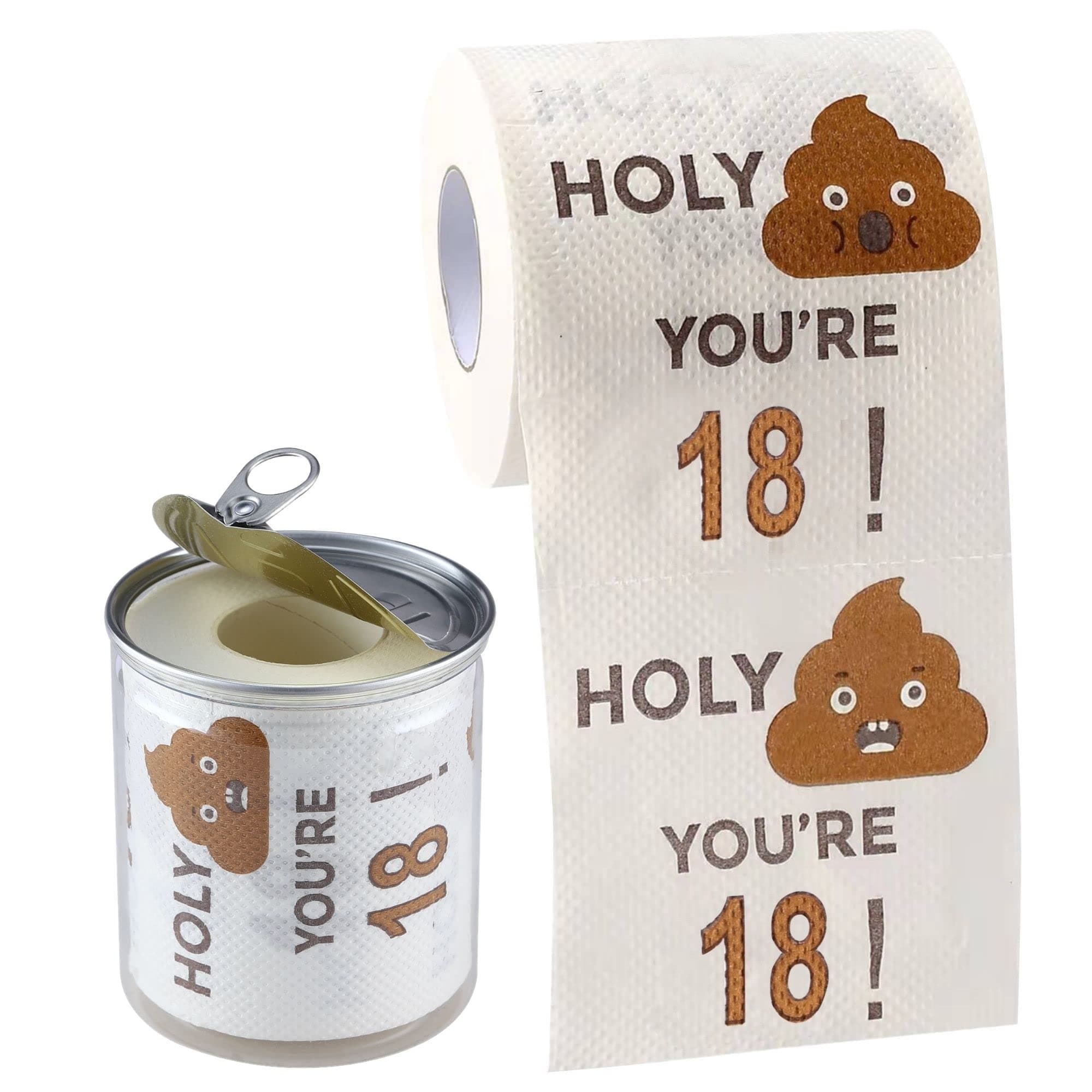 Happy 18th Birthday Toilet Paper Roll 3-Ply Funny Birthday Gifts for Boys Son and Girls Novelty for Birthday Party Decorations Eighteenth 18 Party Supplies (18th Years)