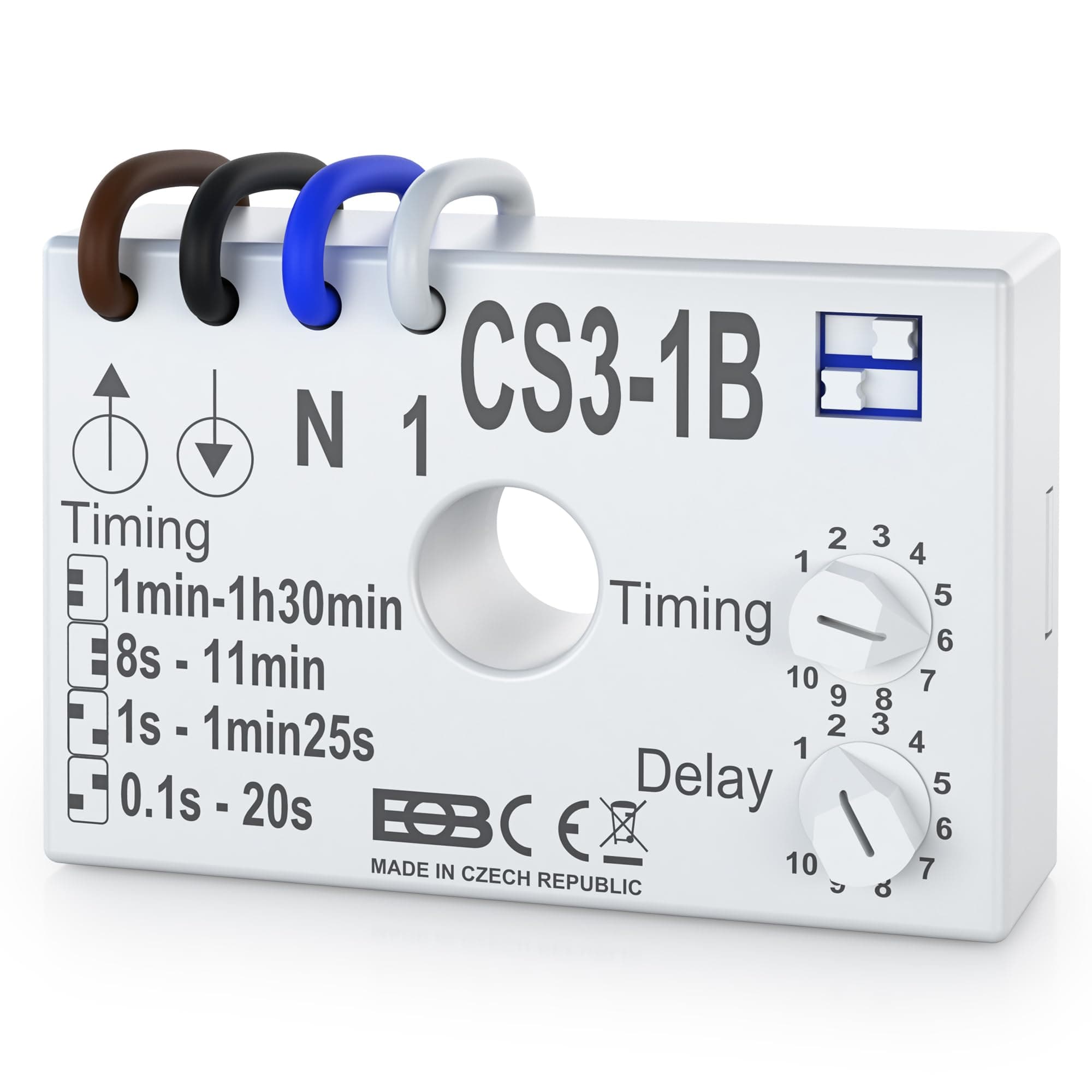 Elektrobock CS3-1B Flush-Mounted Relay, White