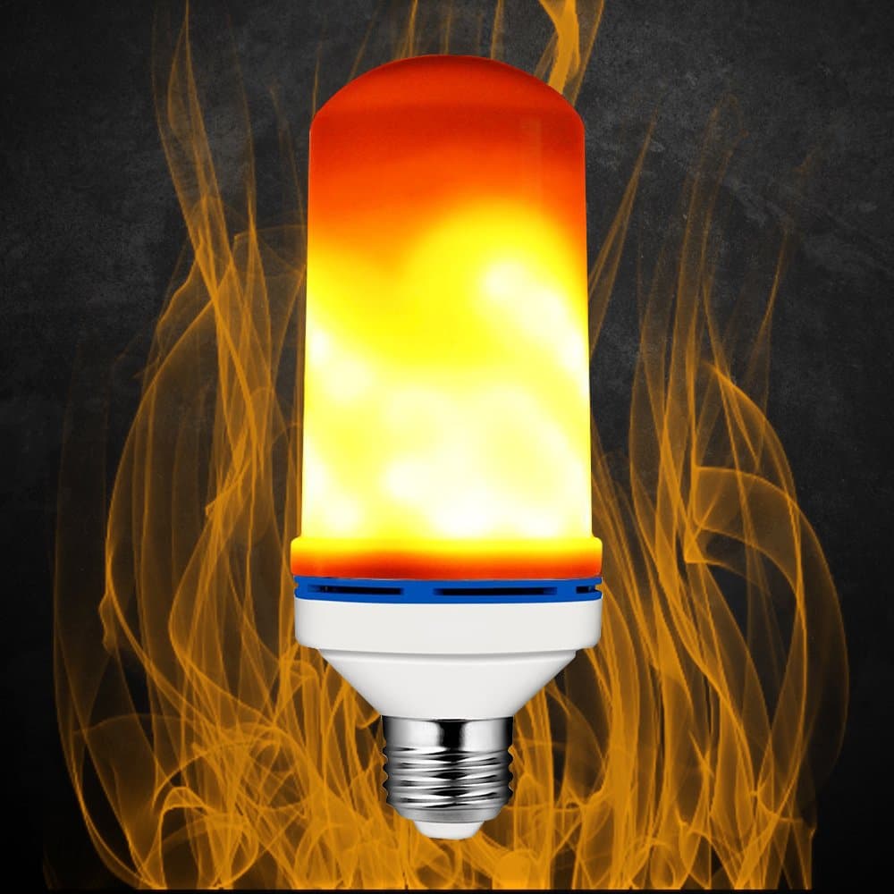 IMZ LED Flame Effect Light Bulb - E26 Standard Base - Decoration Simulation Fire Flickering 105pcs 2835 LED Beads - Flame Light for Hotel/Bars/Home Decoration