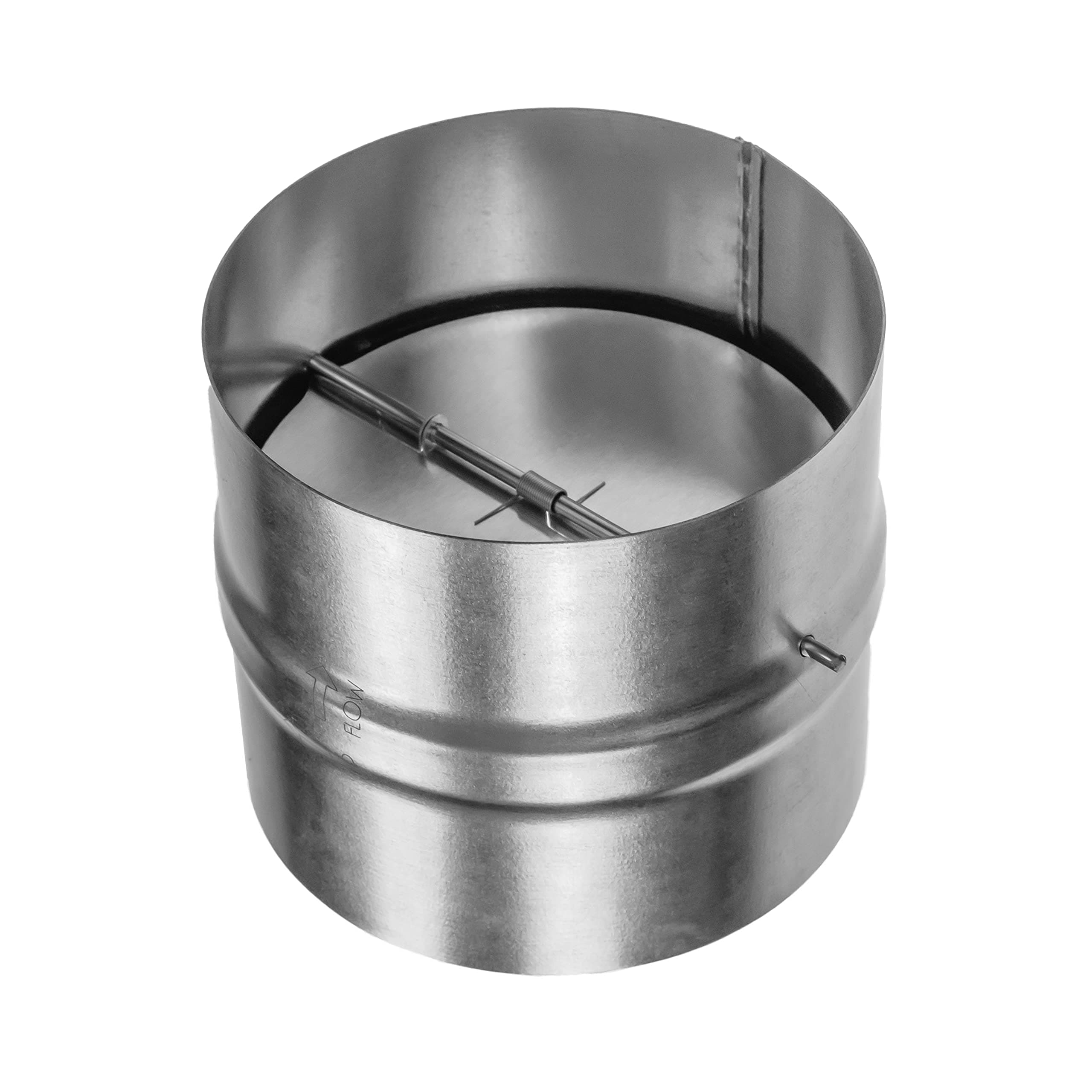 Repa Market 4 Inch (100mm) Backdraft Damper/Galvanized Steel Draft Blocker/One-Way Airflow Stopper/HVAC Exhaust Duct Connector/Inline Spring-Loaded Backflow Preventer for Secure Ventilation