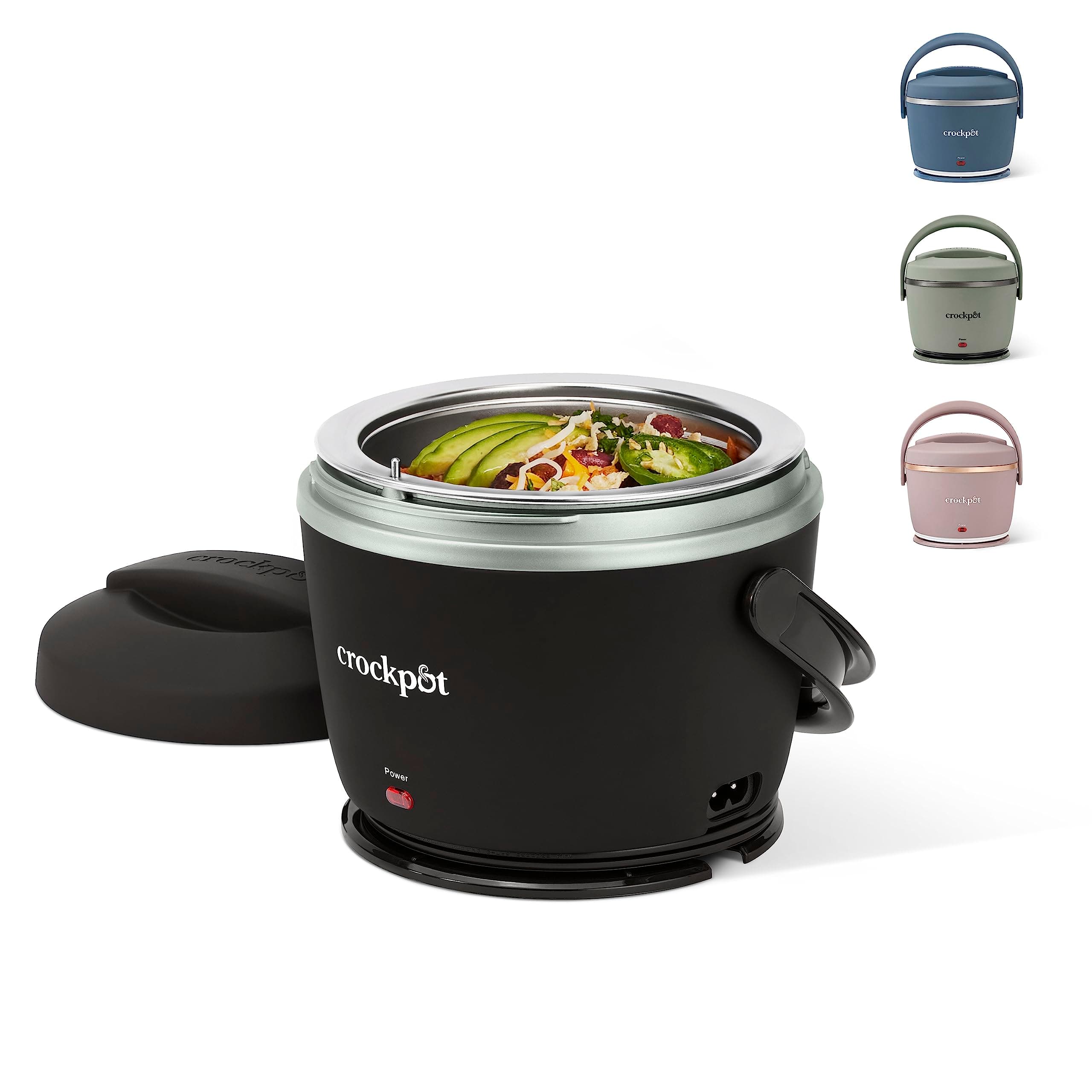 Electric Lunch Box 20-Ounce Portable Food Warmer Black Licorice Perfect for Travel On-the-Go & Office Use | Stylish Spill-Free & Dishwasher-Safe | Ideal Men & Women's Gifts