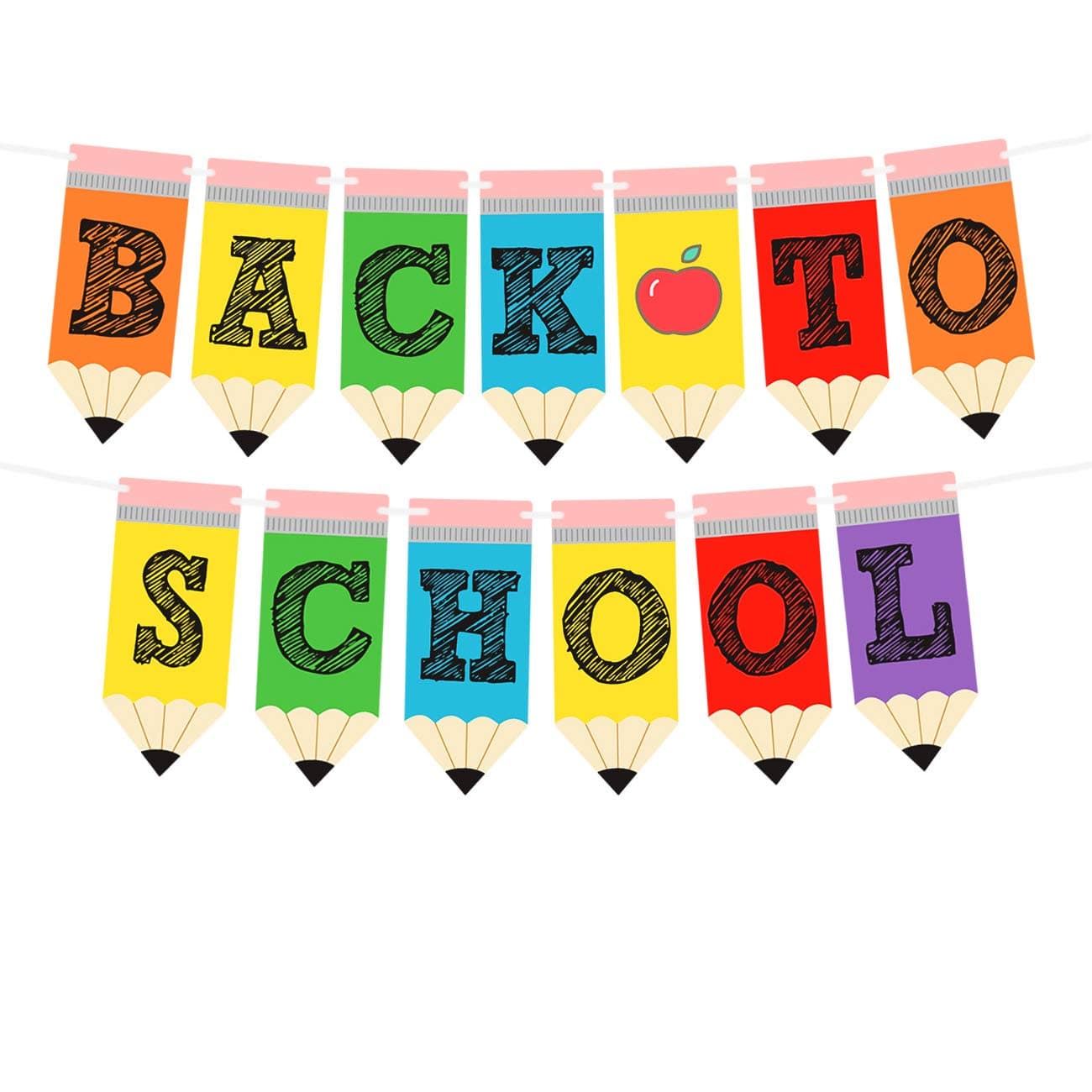 Back to School Banner - Teacher Banner for First Day of School Decorations Welcome Back to School Party Classroom Decorations