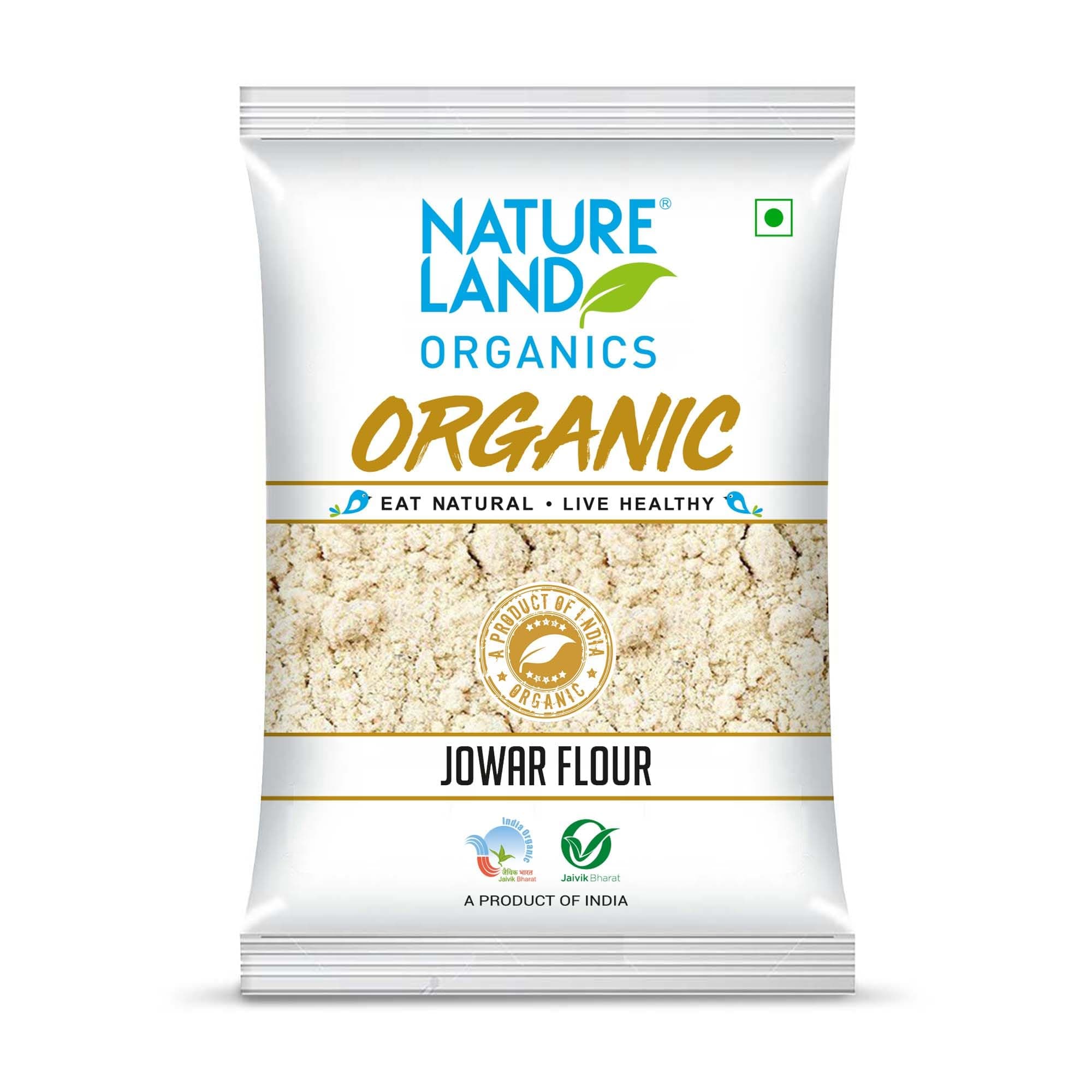 Natureland Organics Sorghum / Jowar Flour 500 Gm - Organic Flours