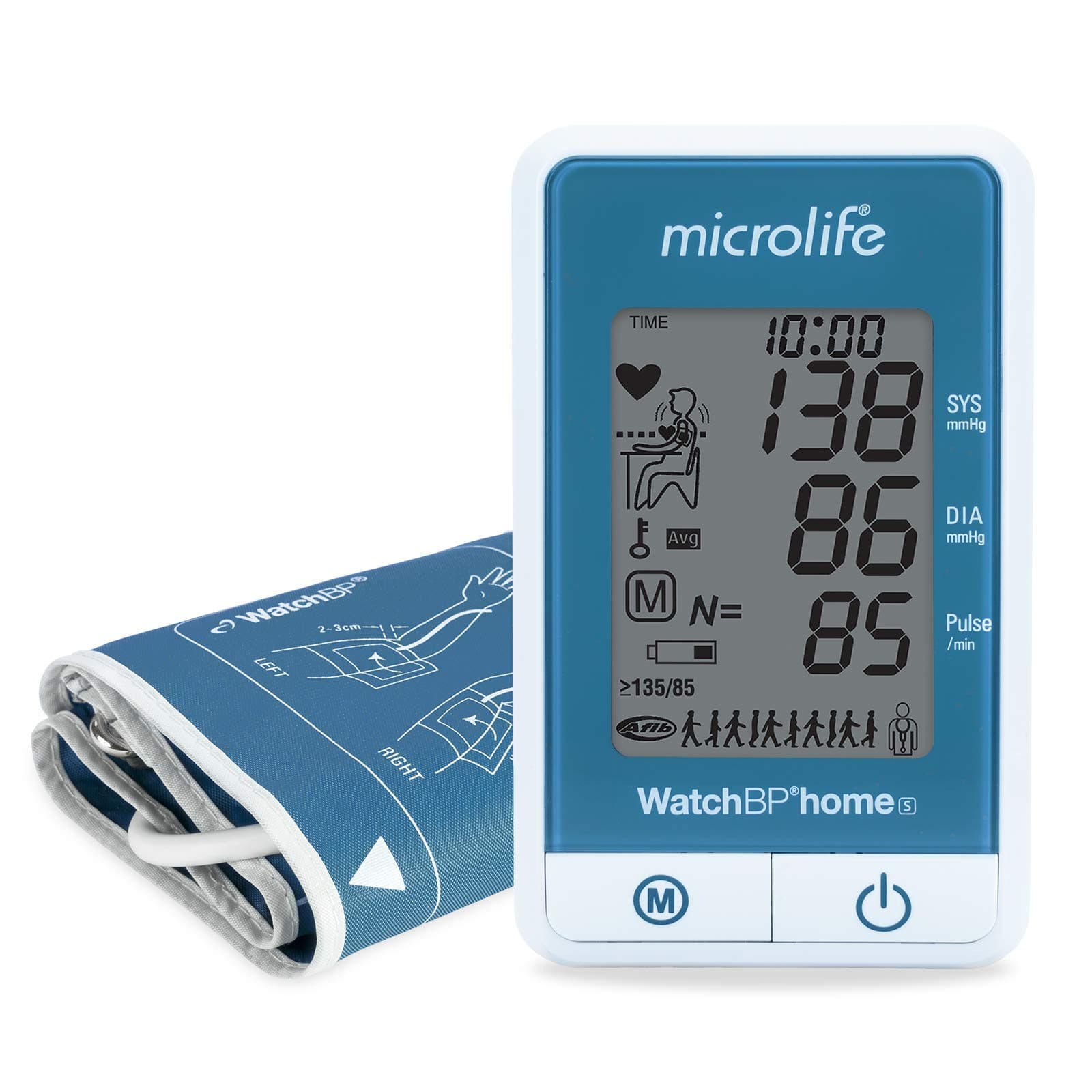 Microlife HOME-S WatchBP Blood Pressure Monitor with AFIB Technology, 154mm x 94mm x 40mm