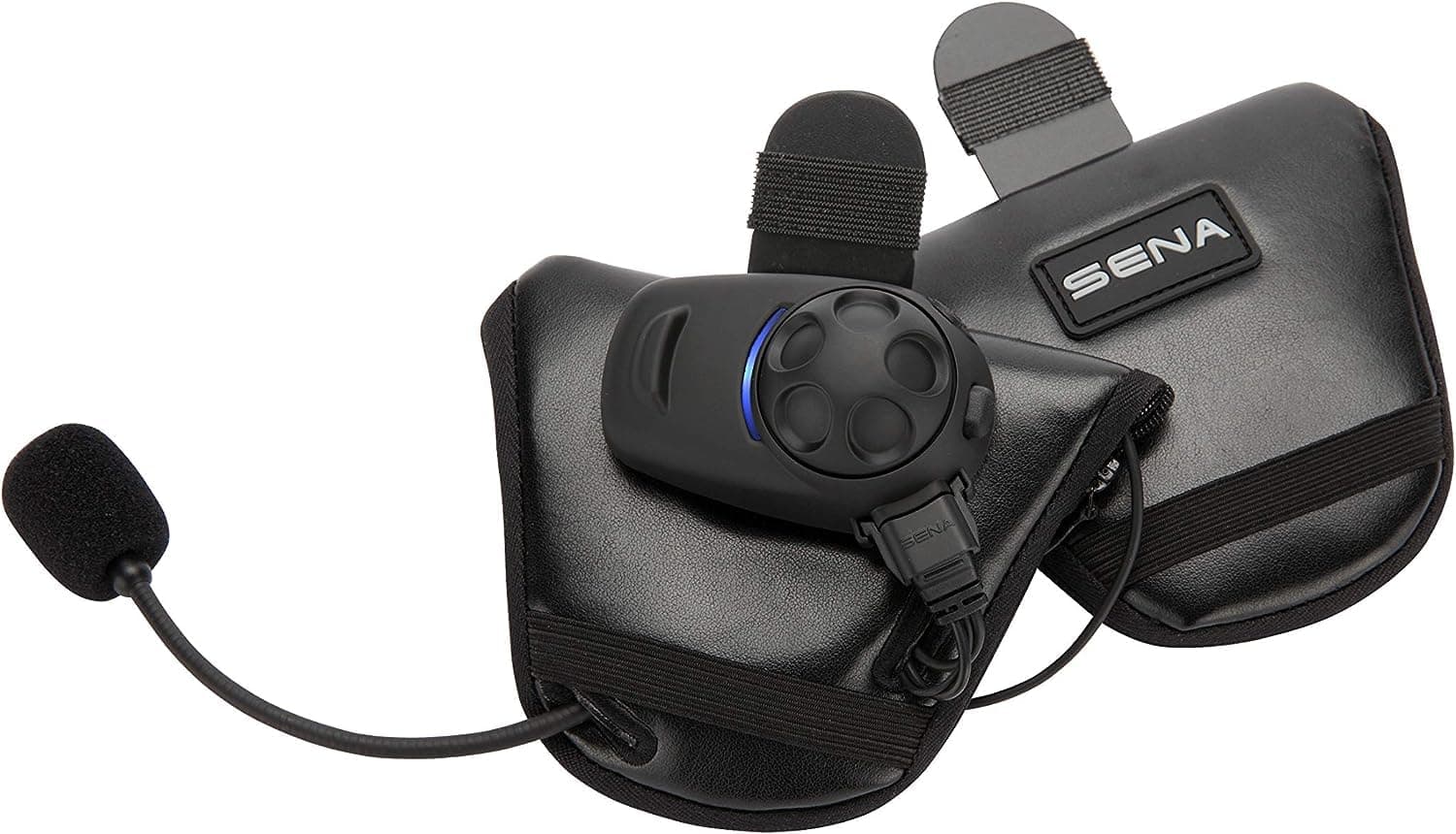 Sena SPH10H-FM-01 Motorcycle Bluetooth Stereo Headset and Intercom with Built-in FM Tuner for Half Helmets, Black
