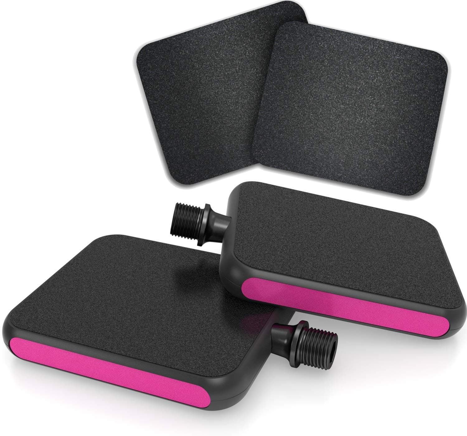 Moto Reflex Urban Pedal Pink + 2 Replacement Grip Surfaces - The Ultimate City and Touring Pedal for All Shoe Types - Innovative City Bike, E-Bike Flat Pedals