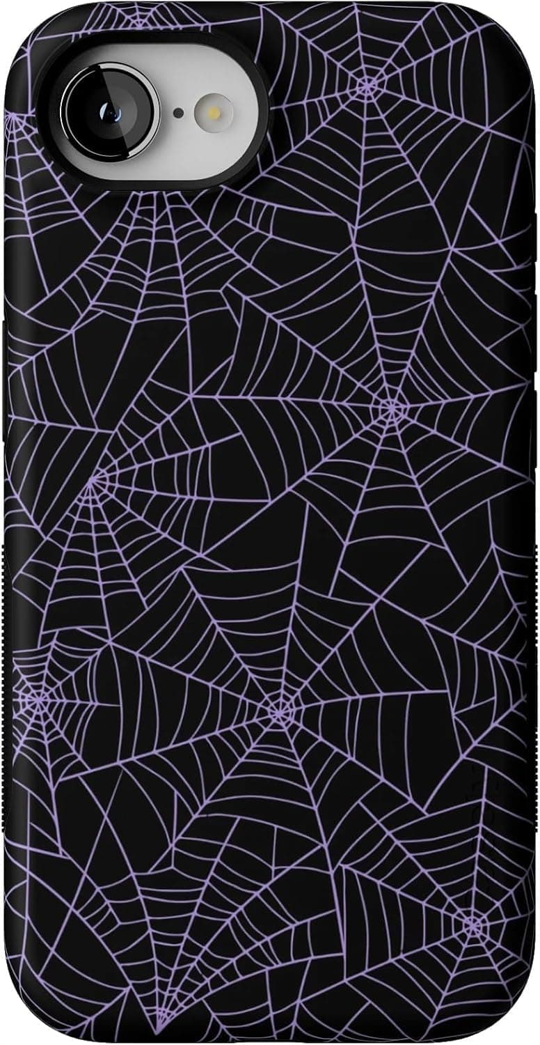 Casely iPhone 16e Case | Midnight Web | Spider Web | Compatible with MagSafe | Bold Protective Design