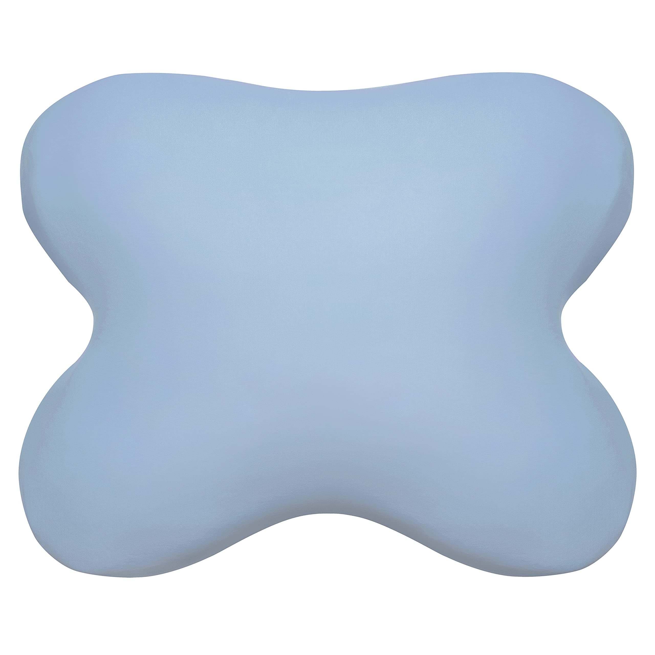 EddaLux Cover for Tempur Ombracio Cushion, Stomach Sleeper Pillow, Cushion Cover for Butterfly Pillow with Branded Zip, 100% Cotton, Cotton, light blue, 54 x 48 cm