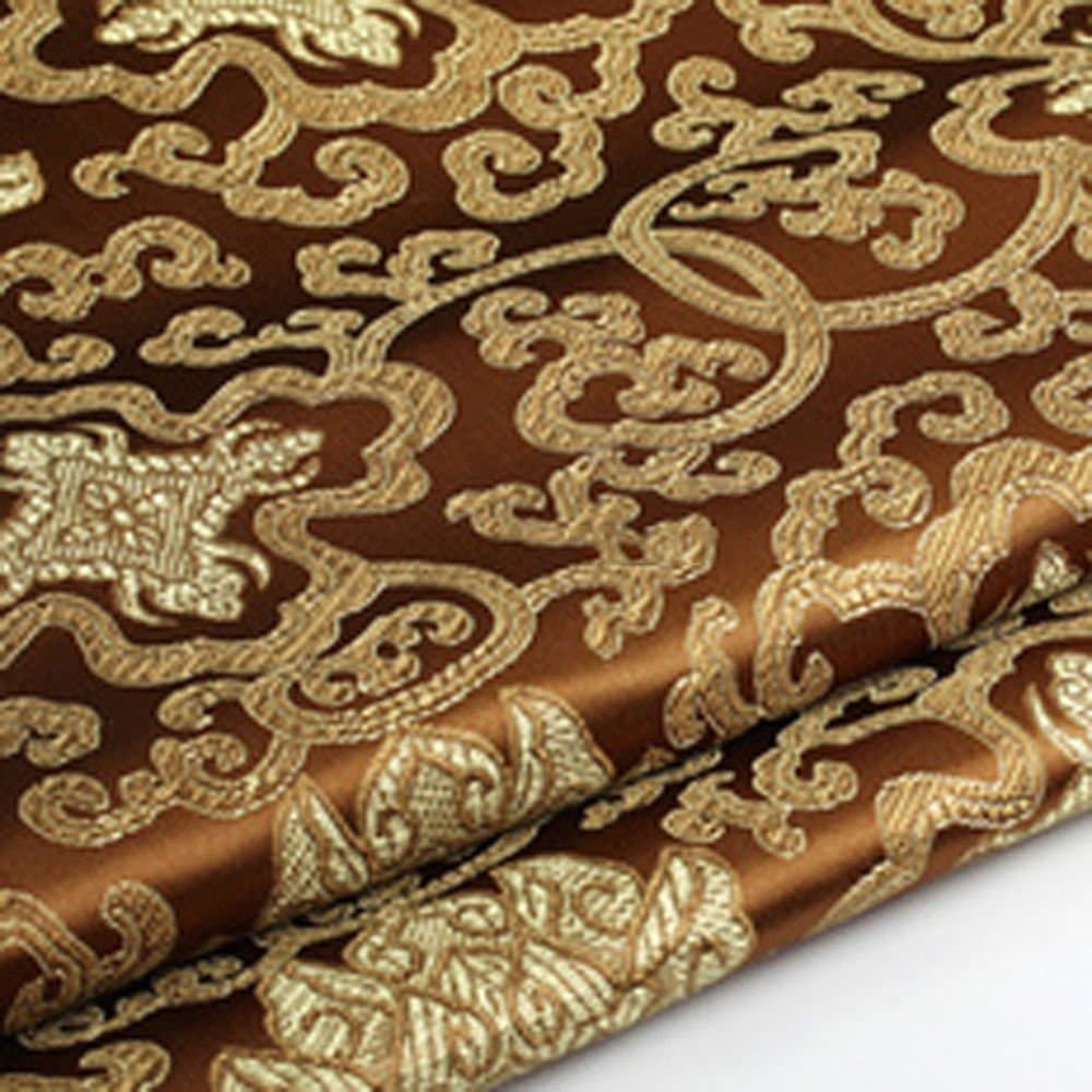 Shanghaipop 35x39 in/90x100 cm Chinese Embroidery Flower Brocade Silky Satin Fabric for Sheet Quilting