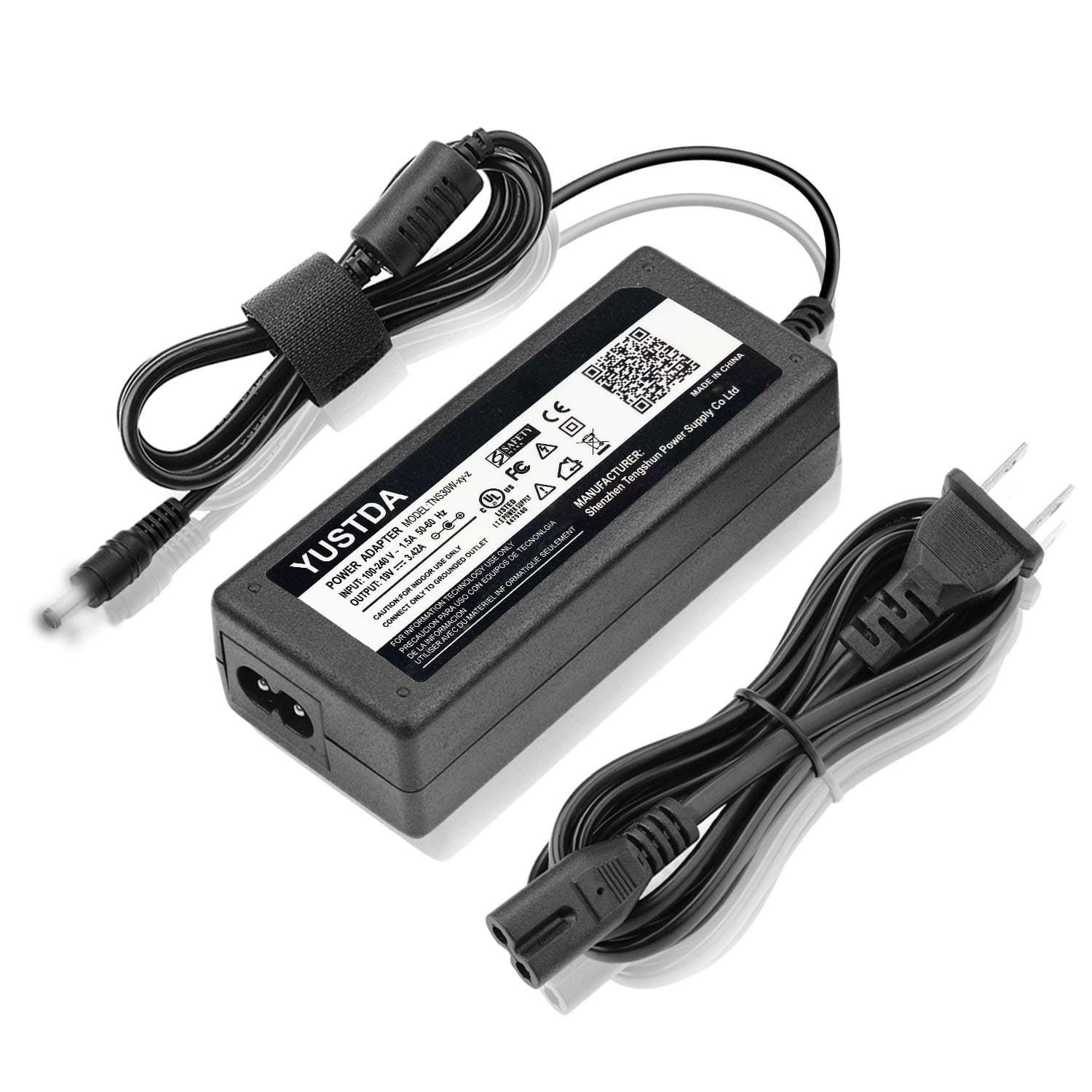 YUSTDA (10Ft) Replacement AC Adapter for Samsung LED Monitor S27E390H S27E360H S22E310H S22B300B S22B300H S24E390HL.E S20B300B S20B350H S23B300B S23B350H S23B550V S24B150BL S24B240BL Power Supply