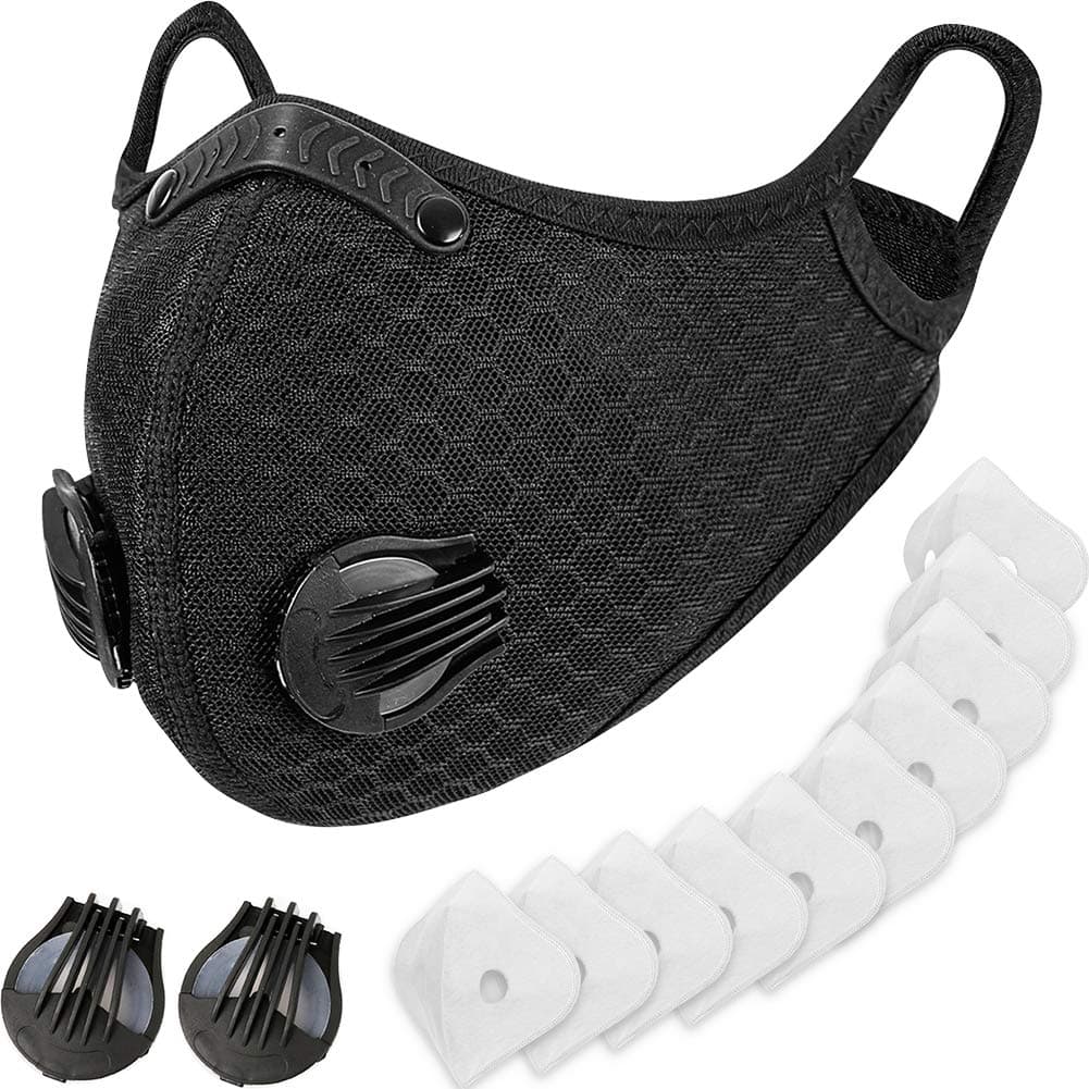 Cycling Accessories 10 Filters 2 Valves Half Face Scarf Veil