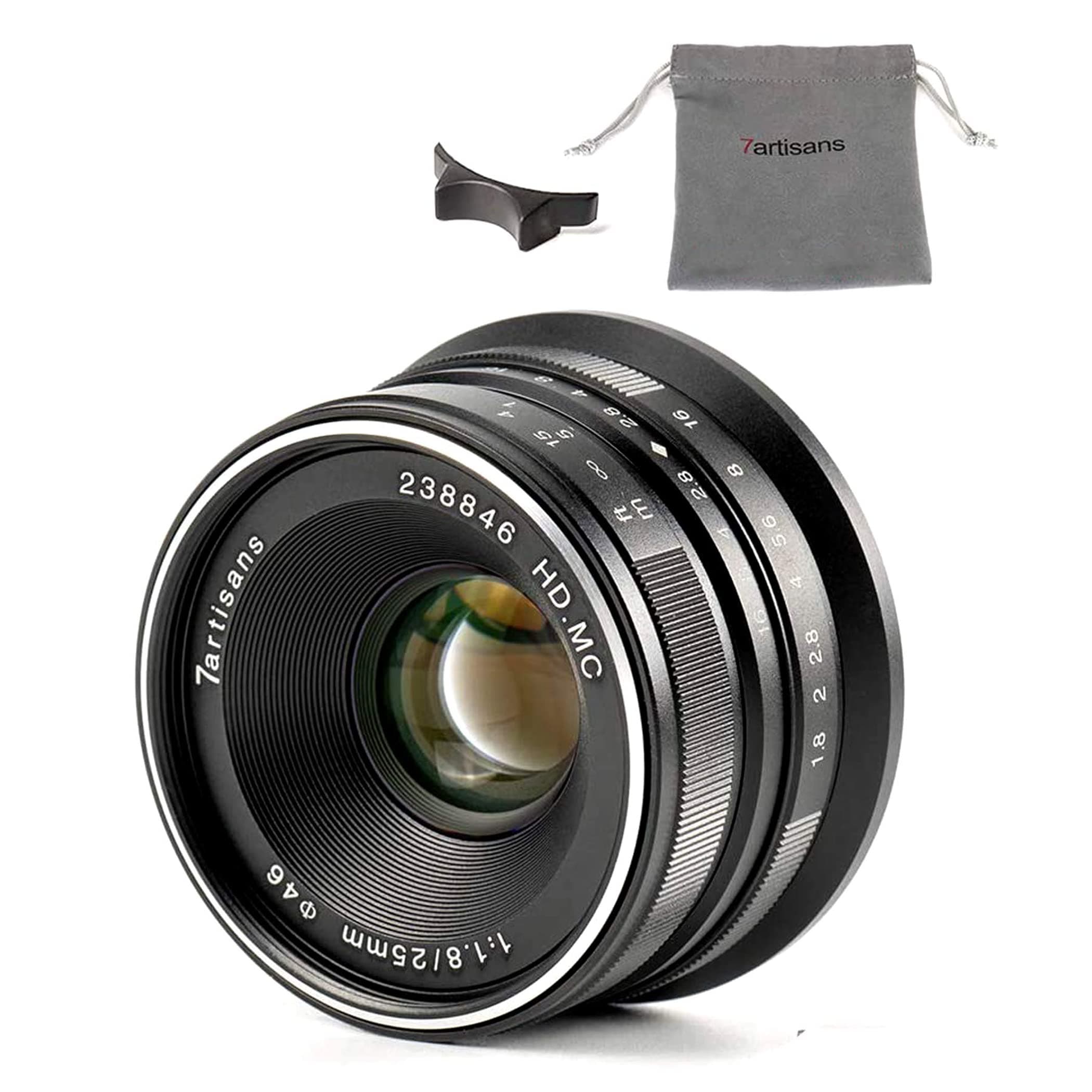 7artisans 25mm F1.8 APS-C Format Portrait Lens Compatible with Fujifilm X-Mount X-A1 X-A10 X-A2 X-A3 X-at X-M1 XM2 X-T1 X-T10 X-T2 X-T20 X-Pro1 X-Pro2 X-E1 X-E2 X-E2s Camera