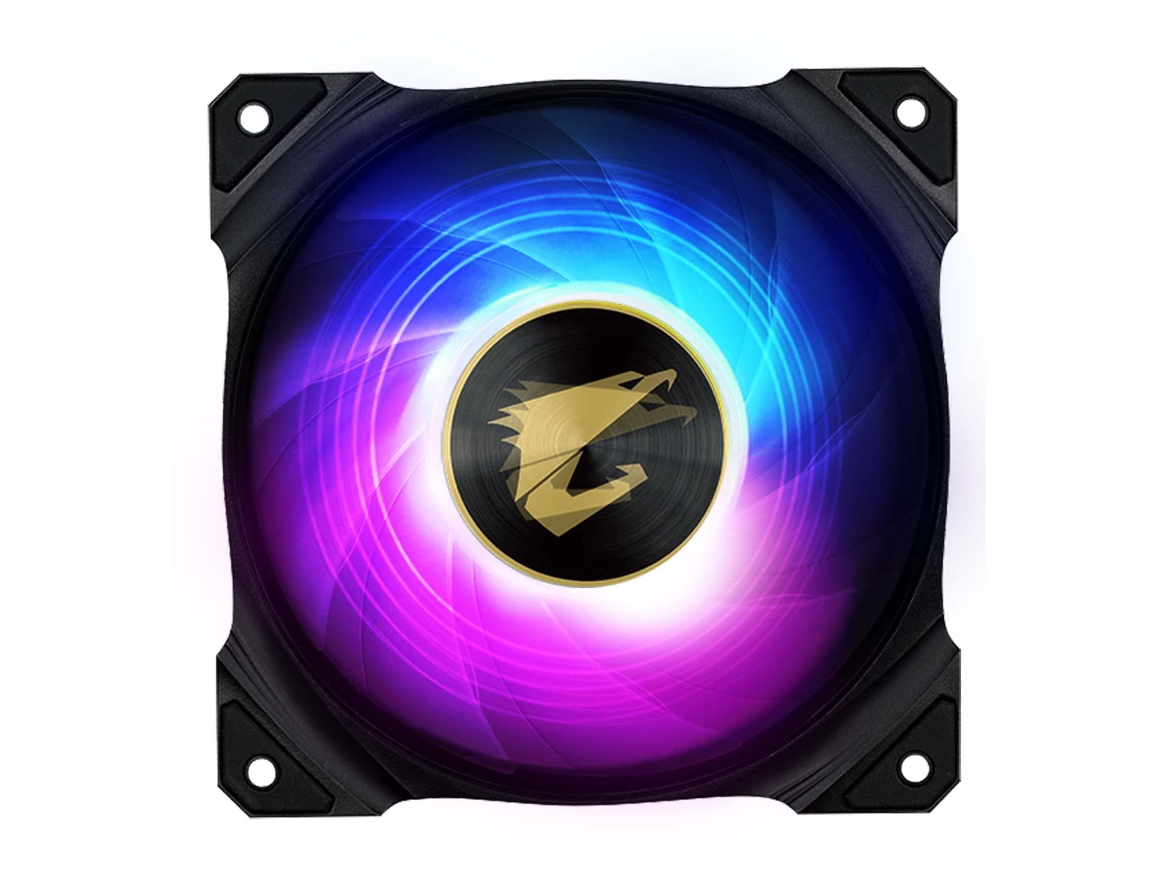 AORUS 120mm Sleeve Bearing ARGB Computer Case Fan, Black (GP-AR120RFAN)