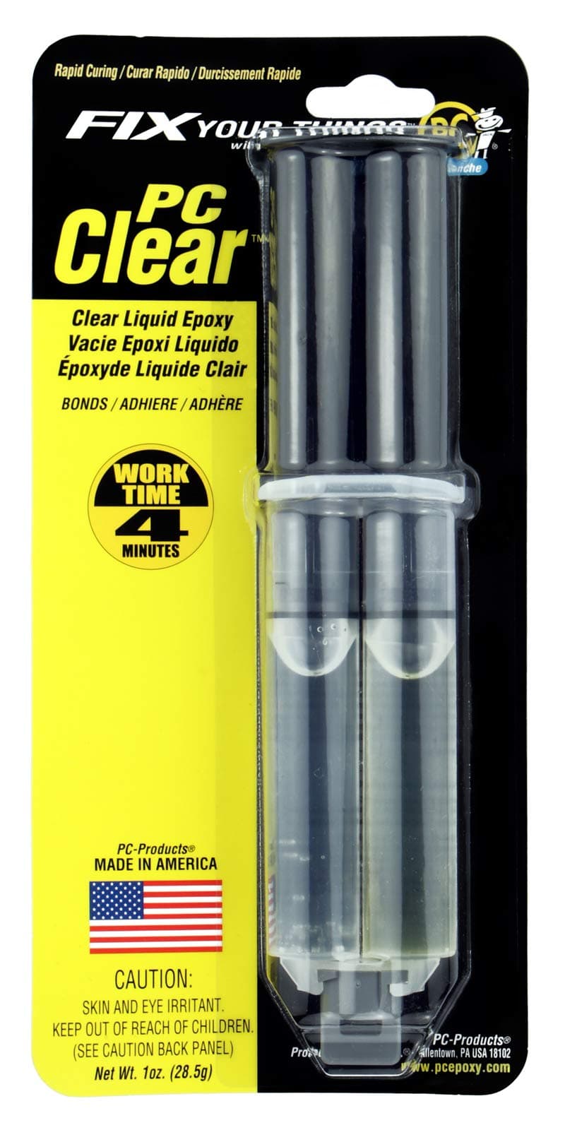PC-Clear Liquid Epoxy 1 Ounce Syringe