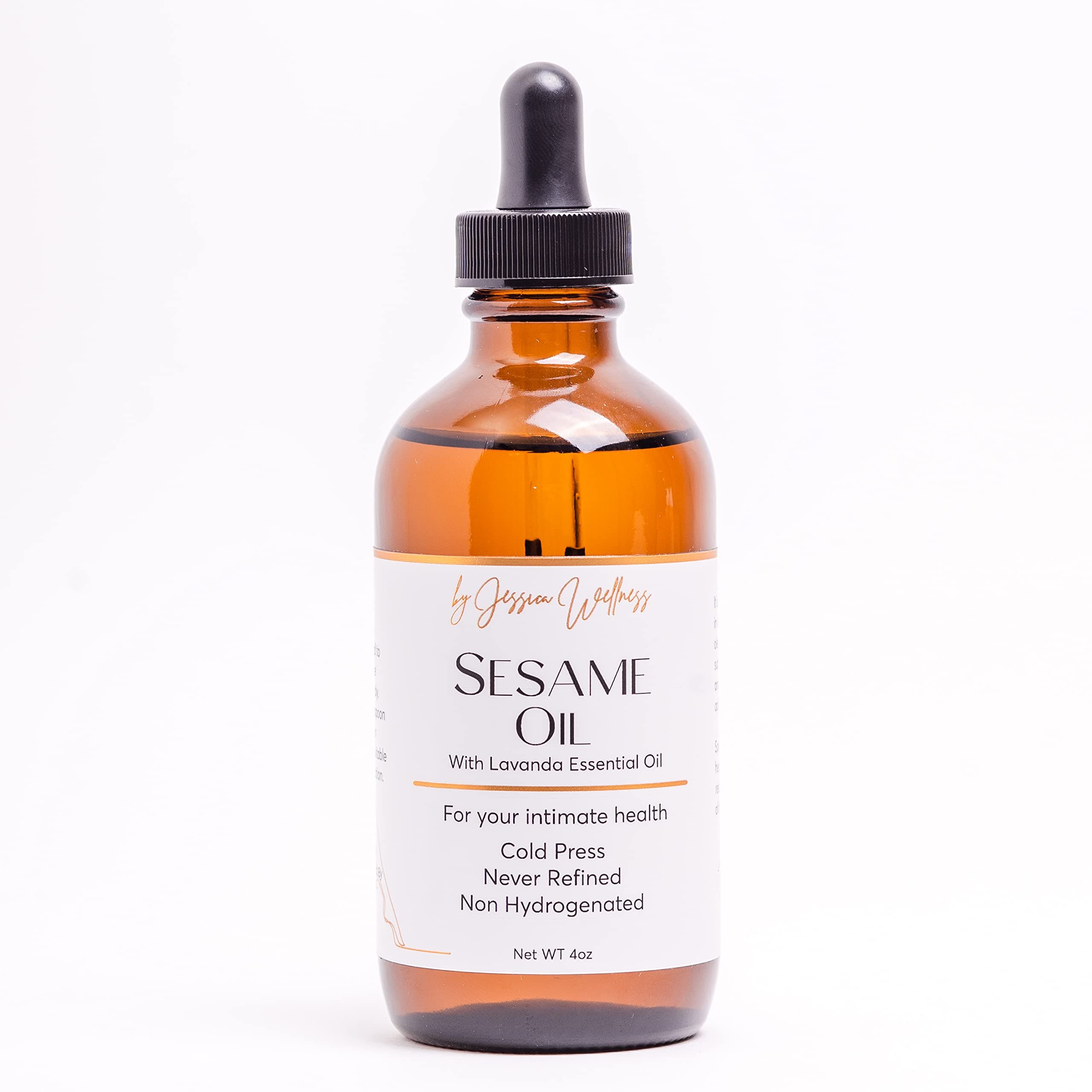Sesame Oil, Natural and Edible Sesame Body Oil for Your Intimate Area, Cold Pressed Body Oil with Vitamin E, 4 oz – Jessica Wellness