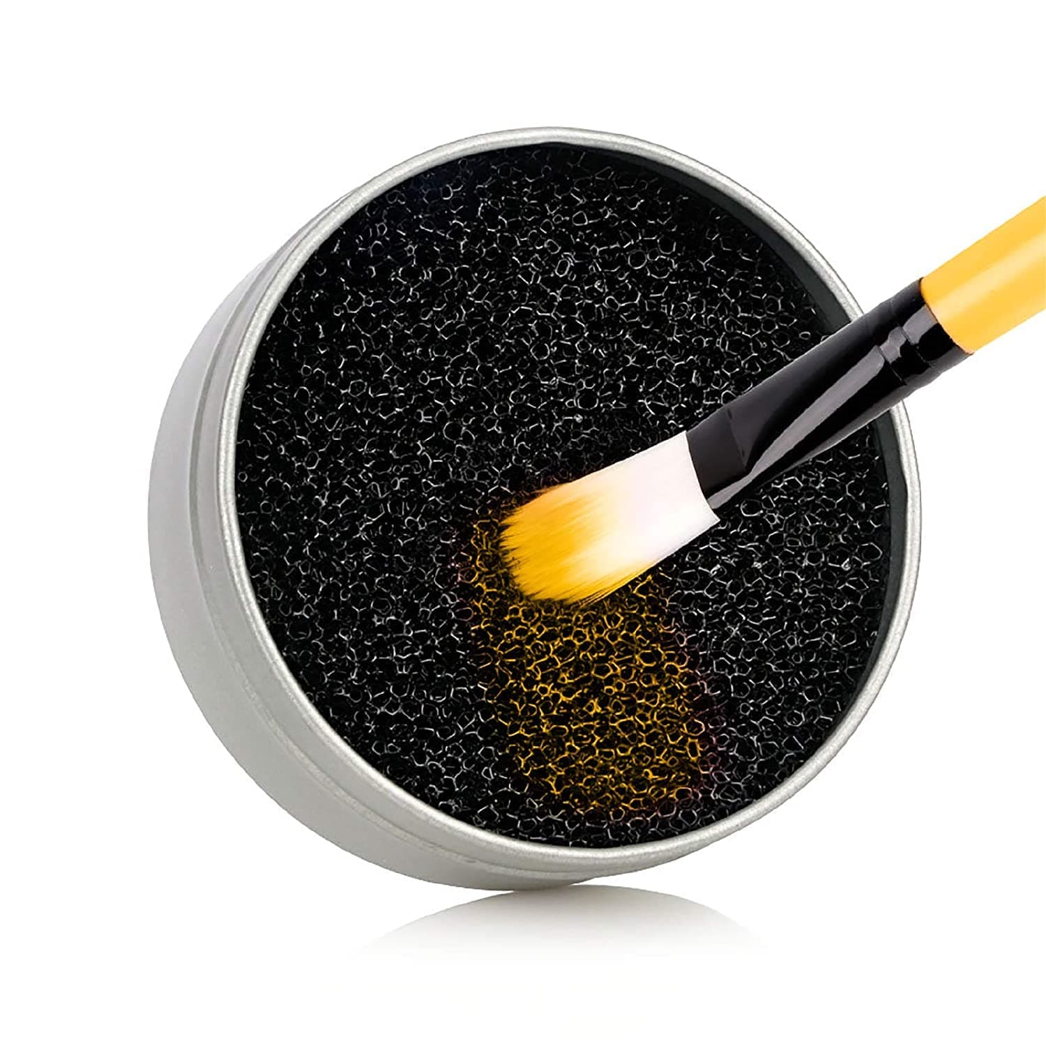 - Makeup Brush Cleaner, Color Removal Cleaner Sponge (Pack of 1) - Black