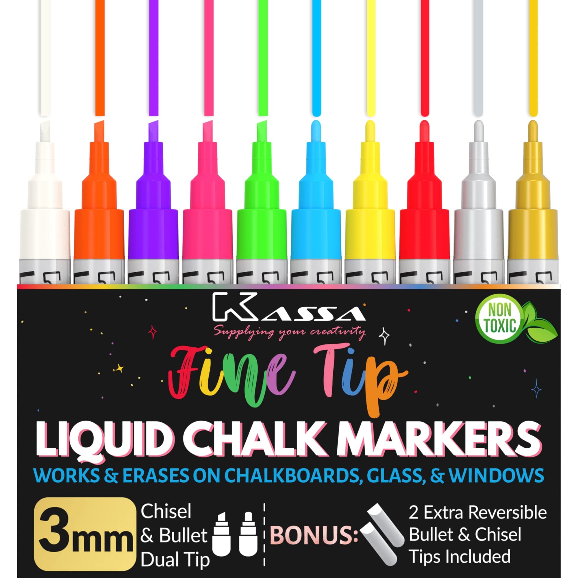 Fine Tip Neon Chalk Pens