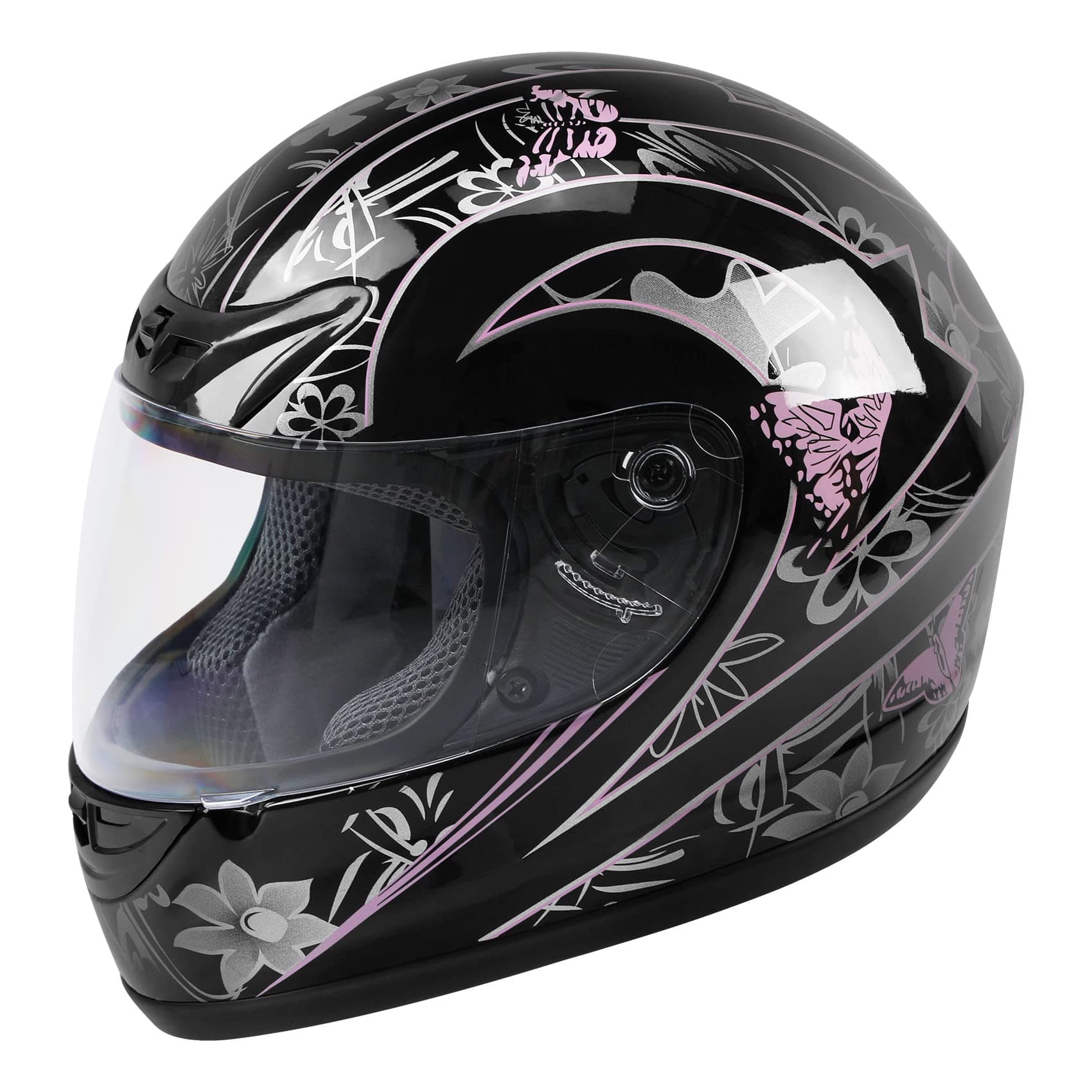 Motorcycle Full Face Helmet Street Bike ATV Scooter Helmet with Clear Visor for Adult, DOT Approved