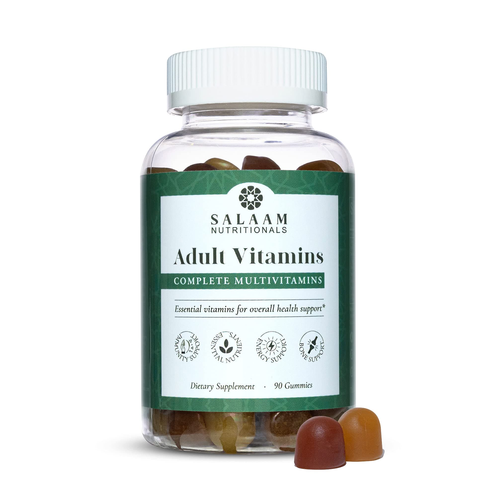 Adult Multivitamins, Vitamin Gummies for Women and Men, Multivitamins for Adults with 11 Essential Vitamins and Minerals, 90 Count, 1 Pack.