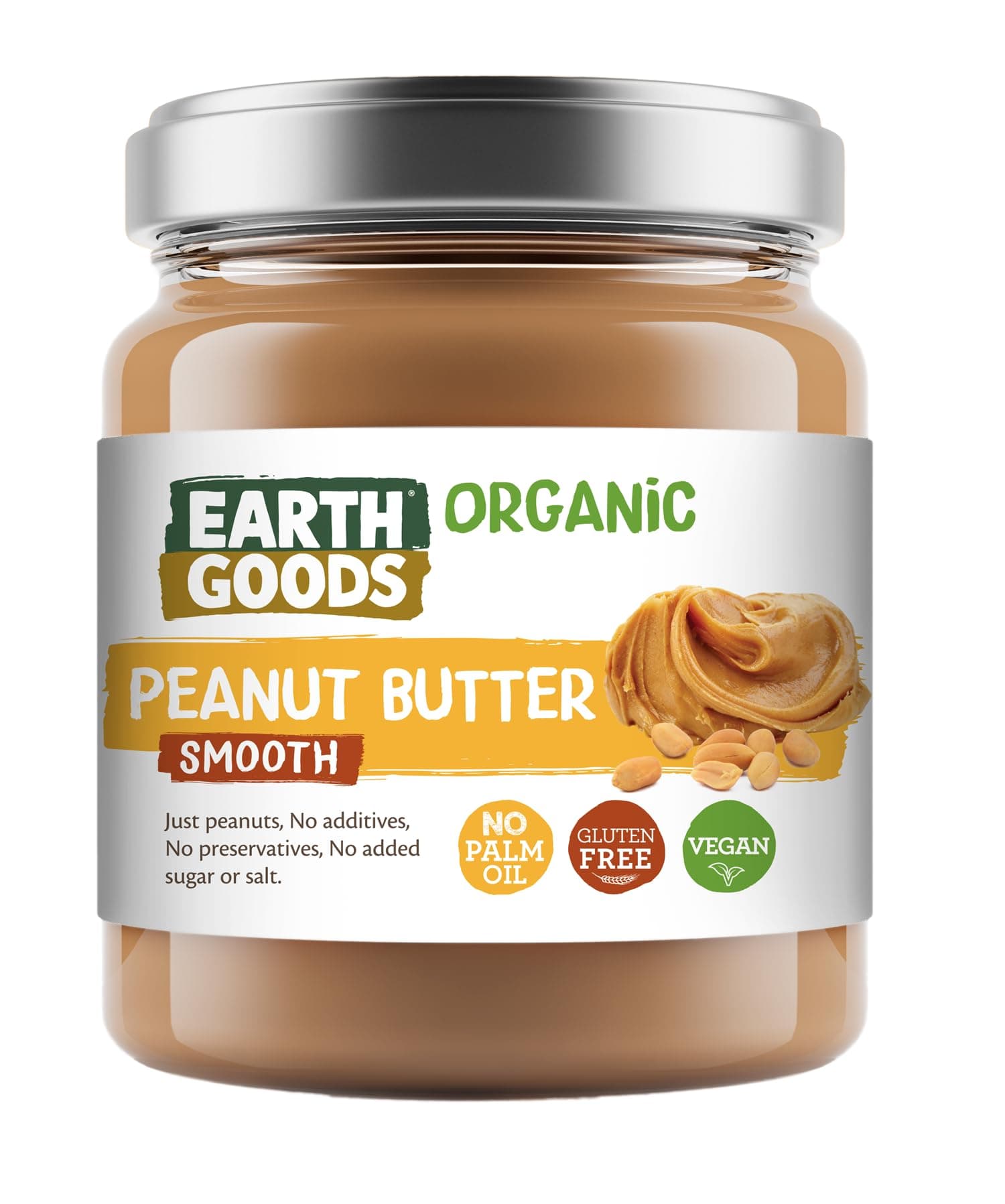 Organic Smooth Peanut Butter - Gluten-Free and Made with Just Peanuts - All Natural and Delicious Spread - 220g