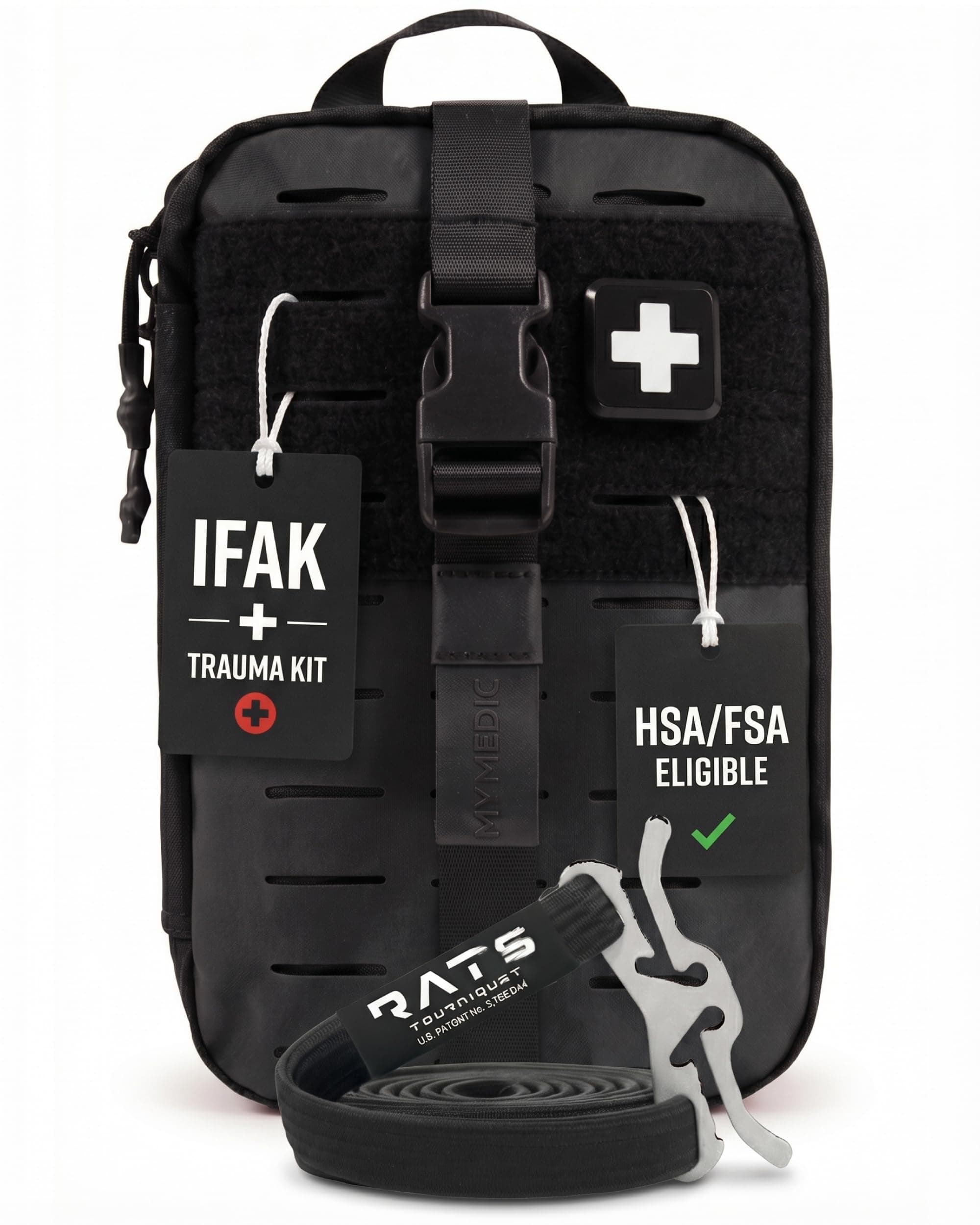 MY MEDIC MyFAK PRO Ifak First Aid Kit - 140 Life Saving Trauma and Medical Items - HSA FSA Survival Kit for Camping or Your Car - Black