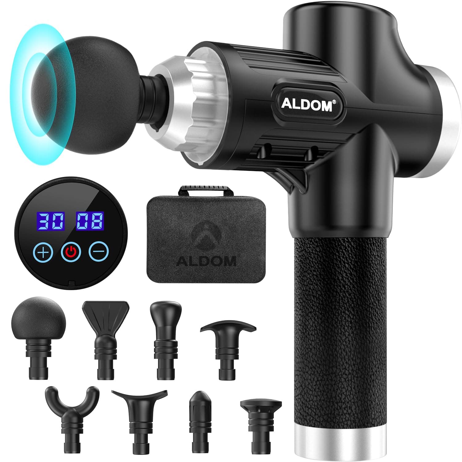 ALDOM Massage Gun（Black Silver）