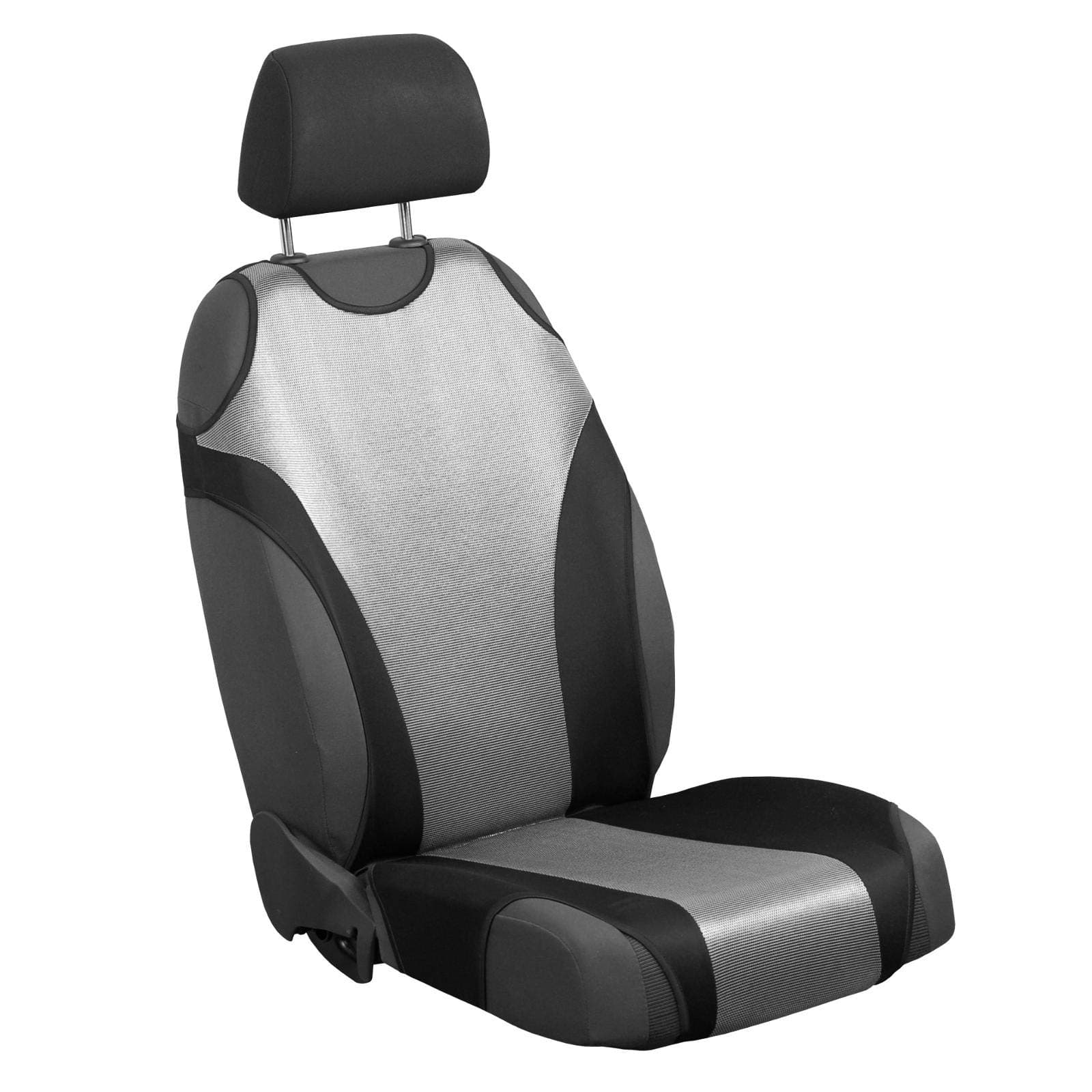 Zakschneider Car Seat Covers for Punto Evo 08- - Driver Seat - Color Premium Silver & Black