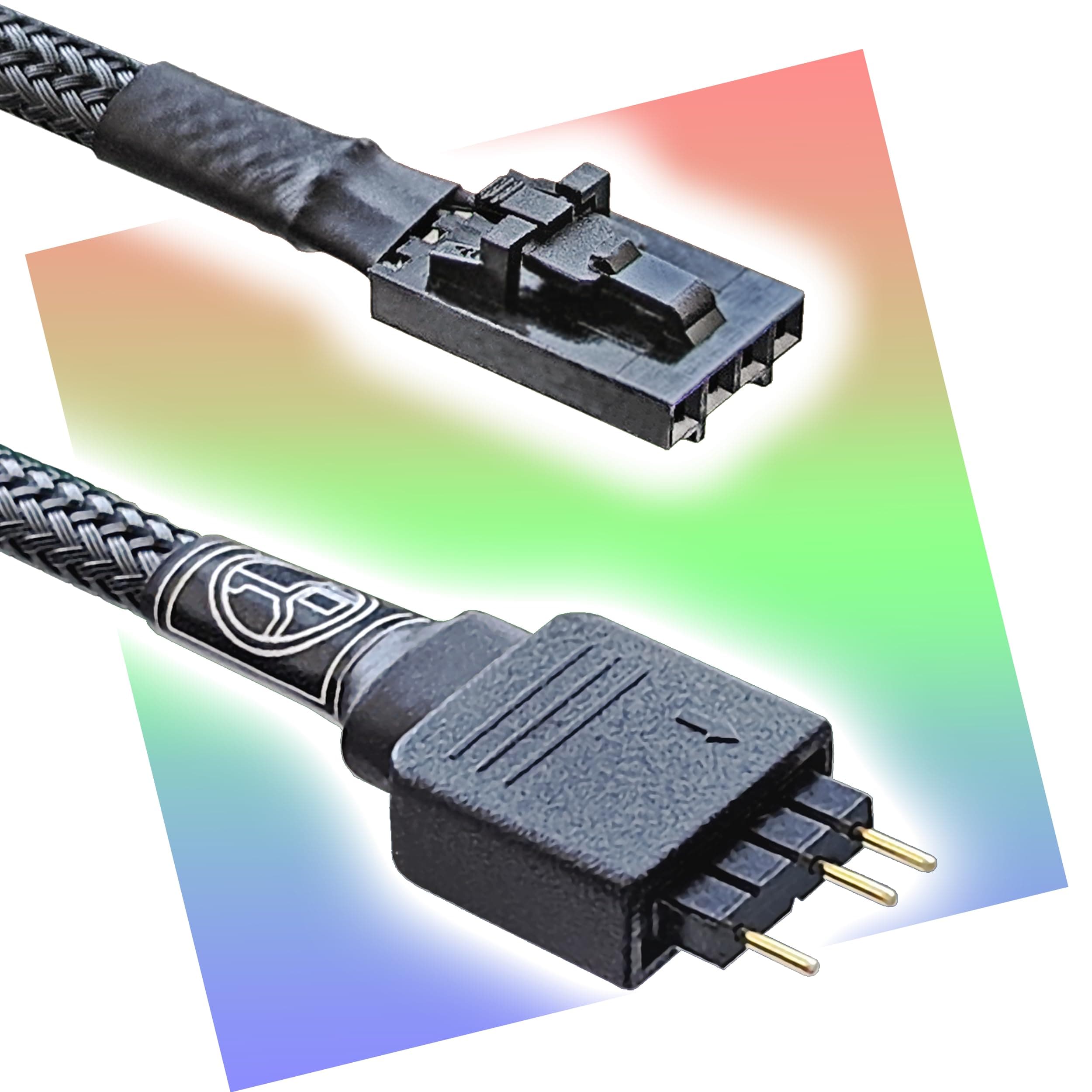 G Major Tech Standard 3-Pin ARGB Adapter for Corsair 4-Pin RGB Commander Core XT, Commander Core, Lighting Node Core and RGB Fan Hub (Pack of 1)