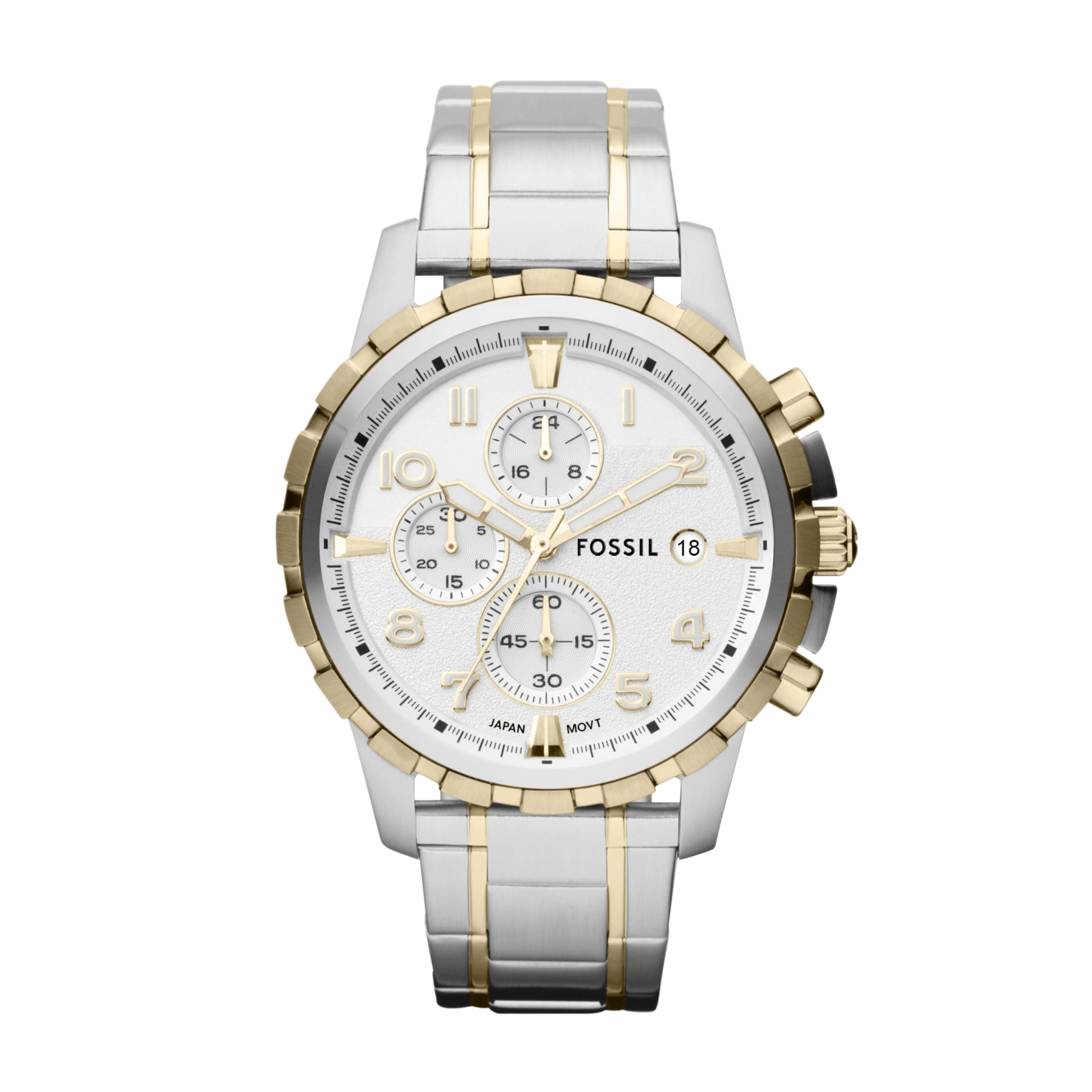 Men's Watch, Dean Quartz Stainless Steel Chronograph Watch for Men
