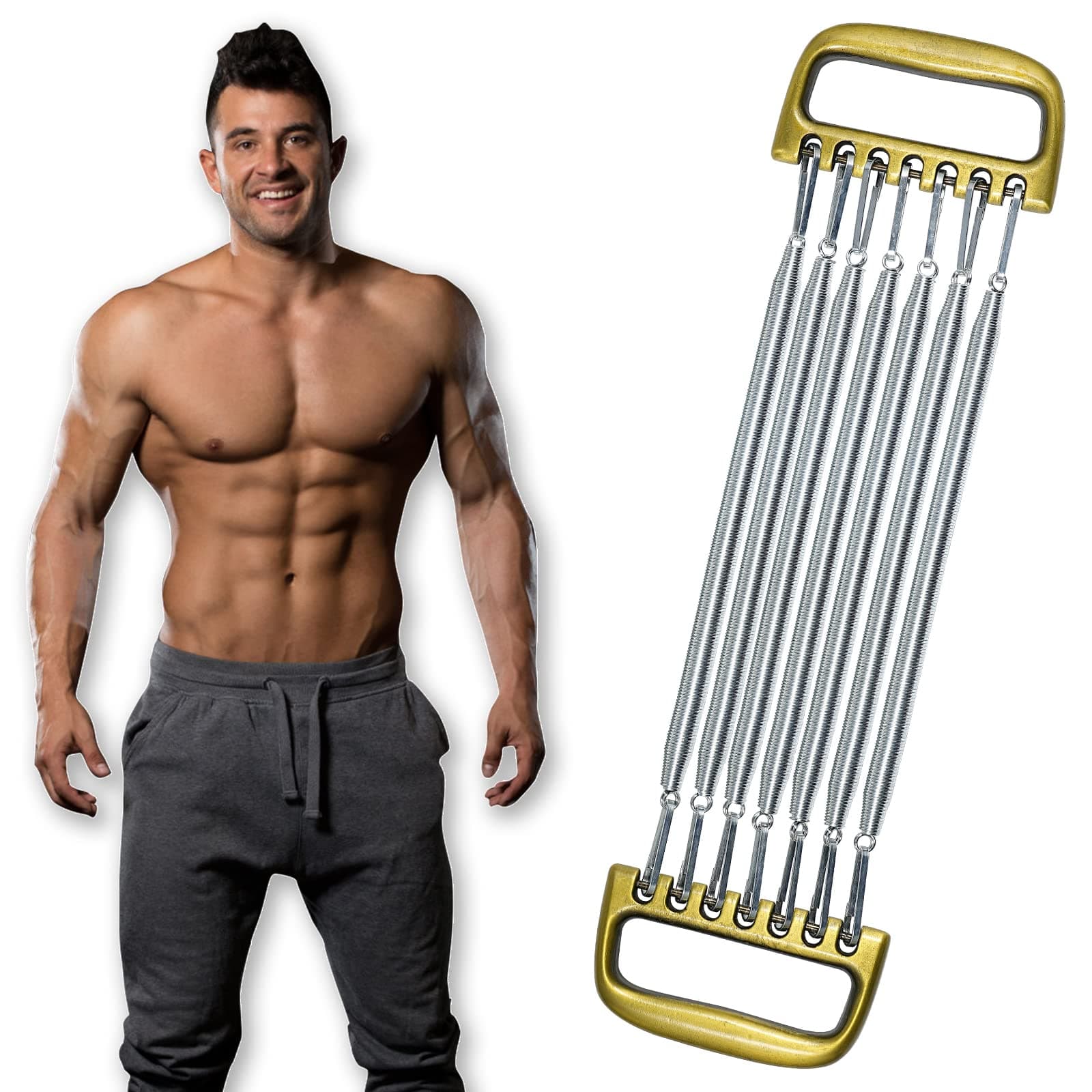 Detachable Chest Expander for Men Training Muscles Strengthen Fitness Home Office Arm 7 Spring Exercise Body Building Workout