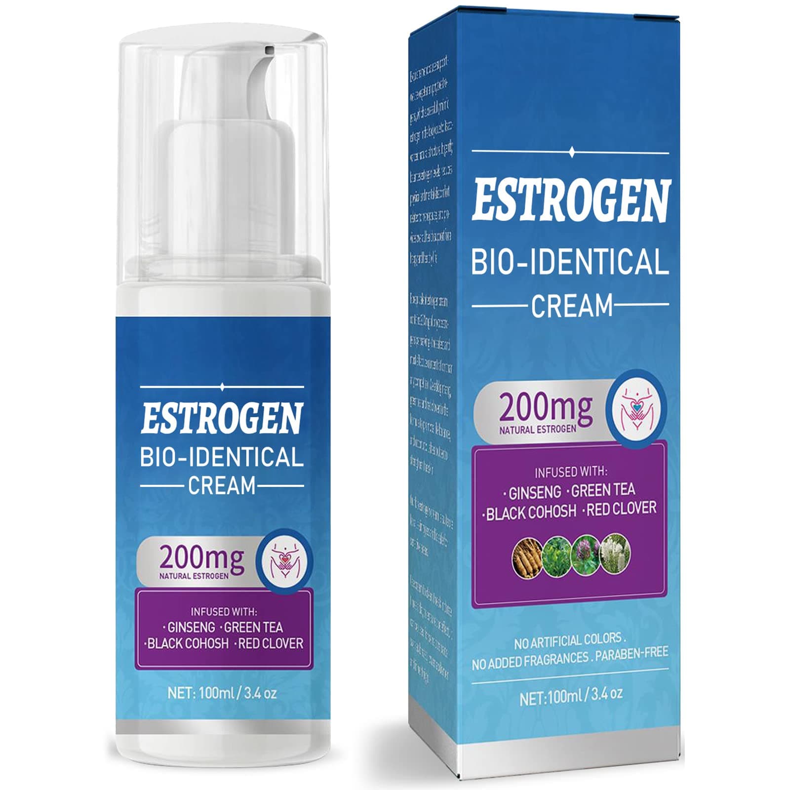 Estrogen Cream - Menopause Relief, Skin Moisturizer, Hypoallergenic, Natural, 1 Fl Oz