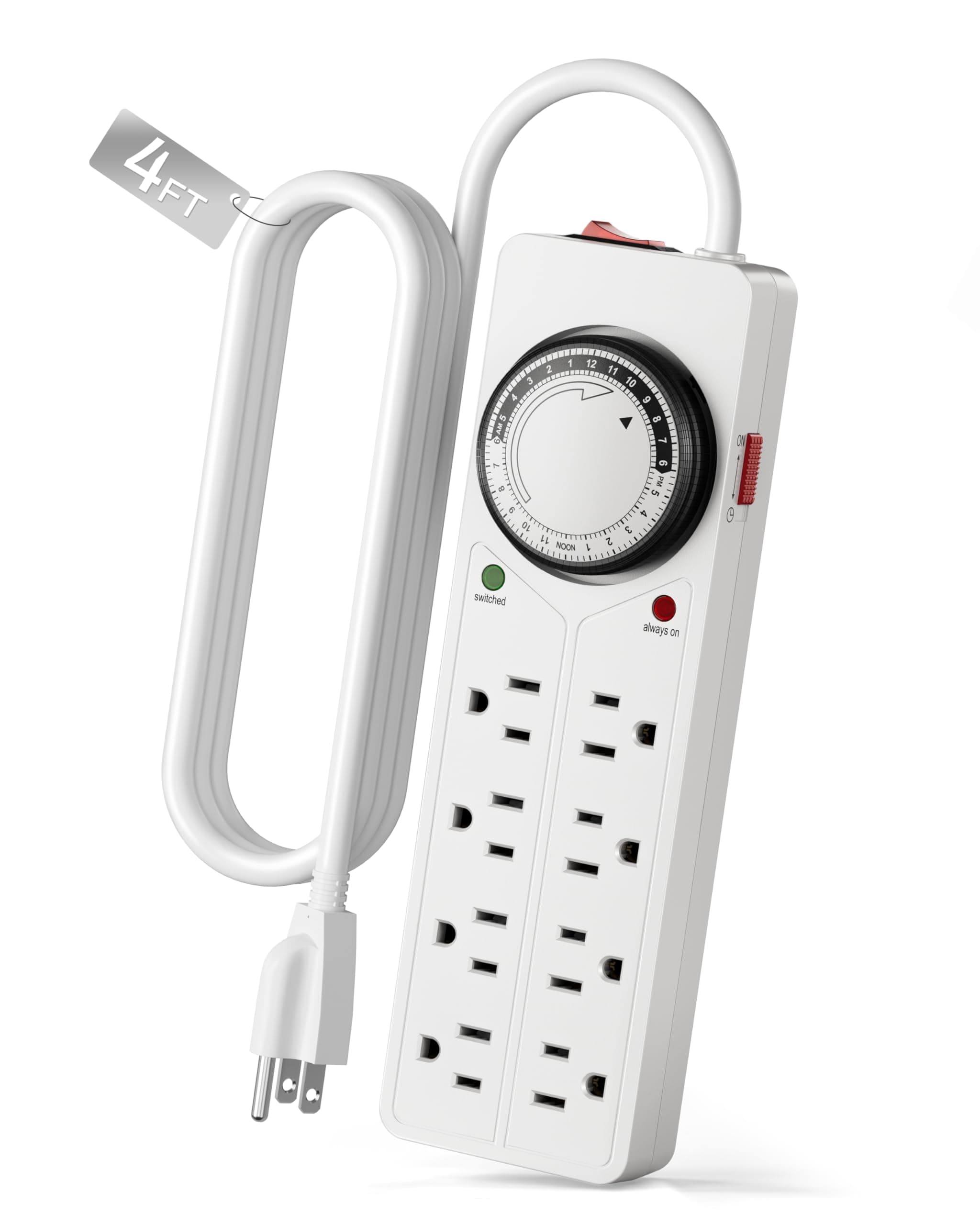 Century Surge Protector with 8 Outlets Timer by Century Timer