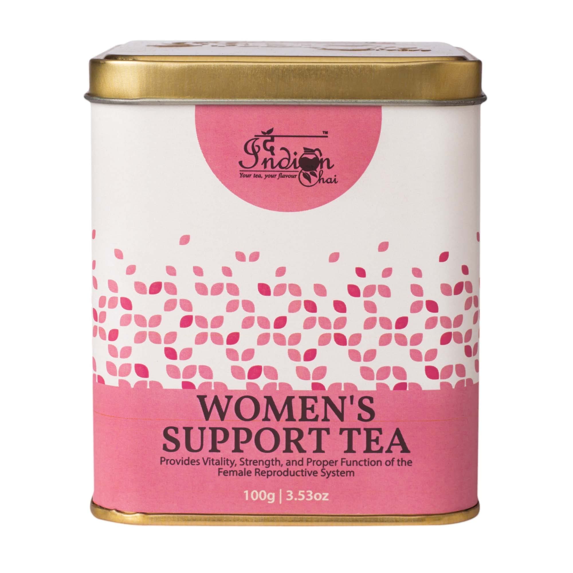 The Indian Chai – Women’s Support Tea 100g | Herbal Infusion with Raspberry Leaf, Shatavari, Spearmint & Ashwagandha for Balance, Vitality & Daily Wellness