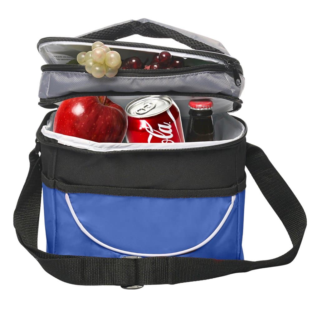 Insulated Lunch Bag / Lunch Tote by Sacko Dual Compartment (Blue) For Men, Women, Kids. Great Lunchbox for Girls, Boys and for School, Work, etc.