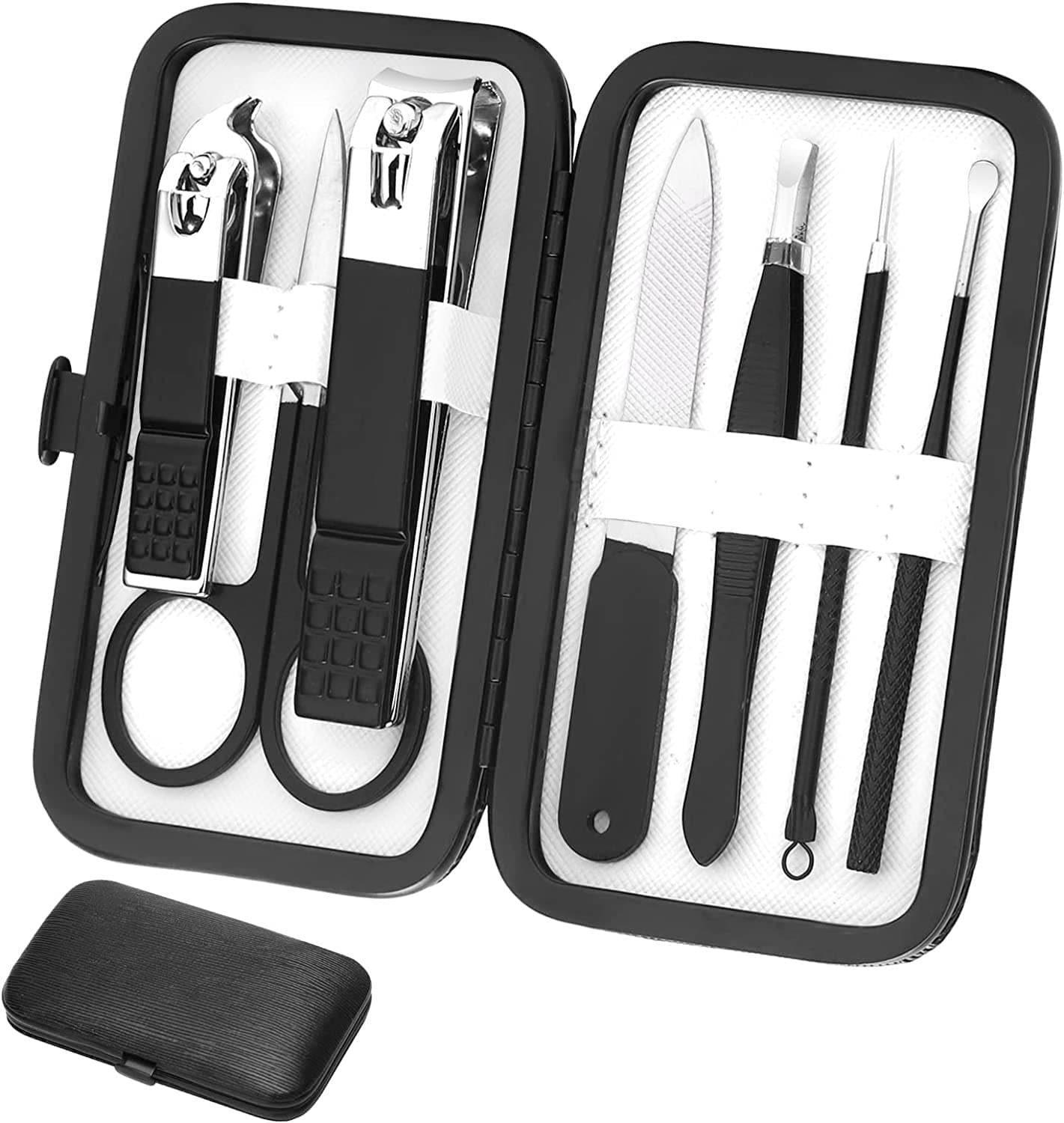 Nail Clippers Set Professional Manicure Set Grooming Kits Stainless Steel Travel Manicure Pedicure Kit Nail Care Tools Nail Kit with Travel Case Personal Care Tools Gifts for Men Women