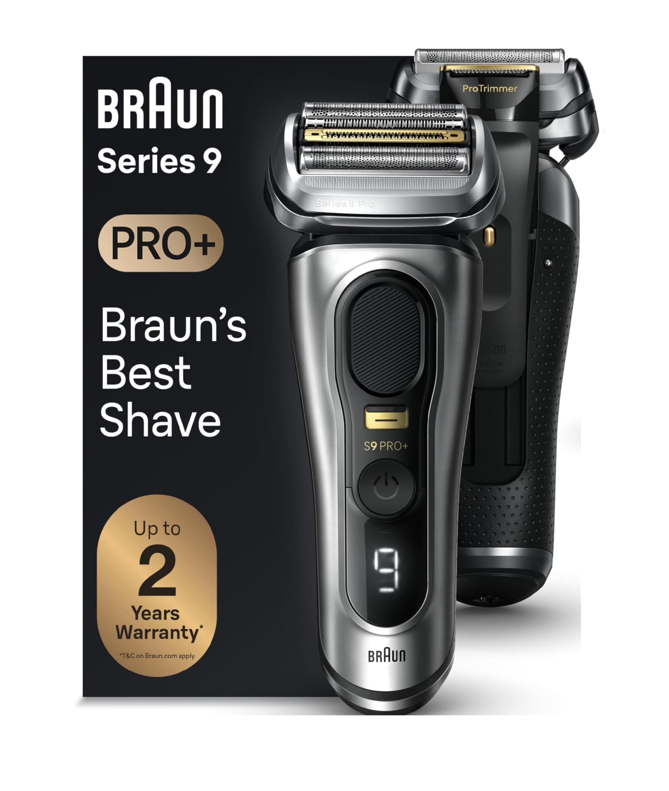 Series 9 PRO+ Electric Razor for Men, 5 Pro Shave Elements & Precision Long Hair Trimmer, 6in1 SmartCare Center, Wet & Dry Electric Shaver for Smooth Skin with 60min Battery Runtime, 9517s