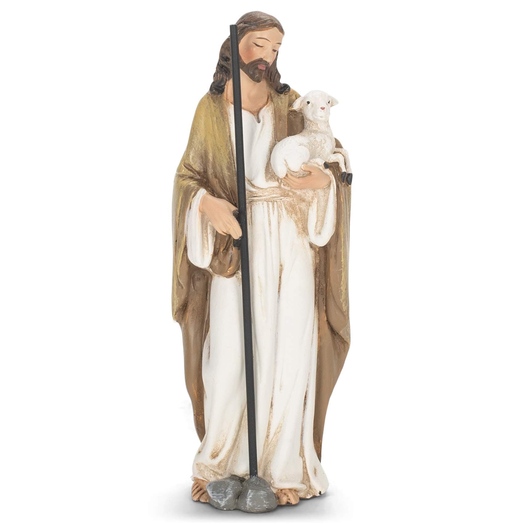 by Roman, Renaissance Collection, 4" H Good Shepherd Figure, Home Décor, Devout Gift, Prayerful Inspiration (2x1x4)
